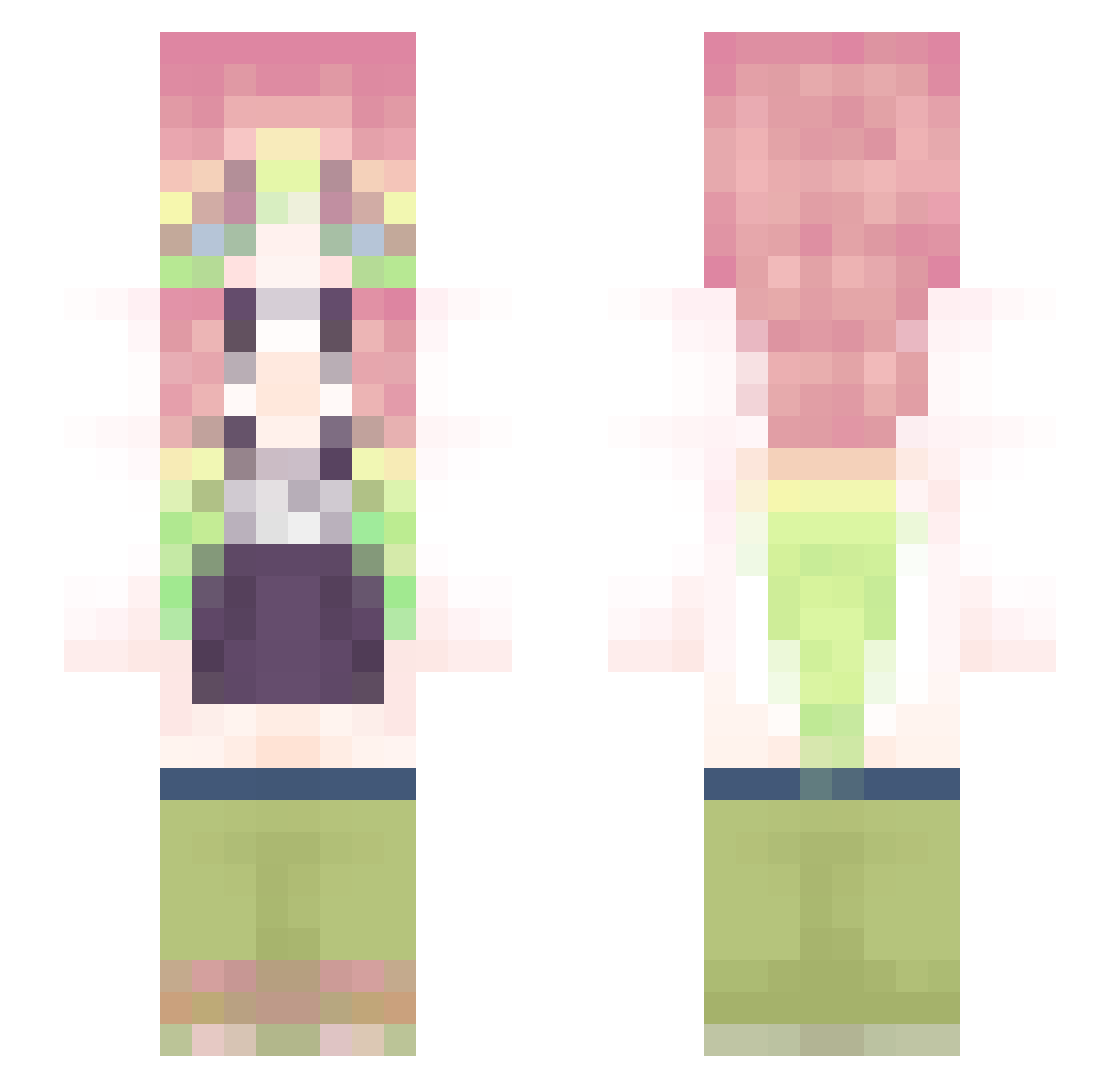 Luppuro Minecraft skin, front and back view