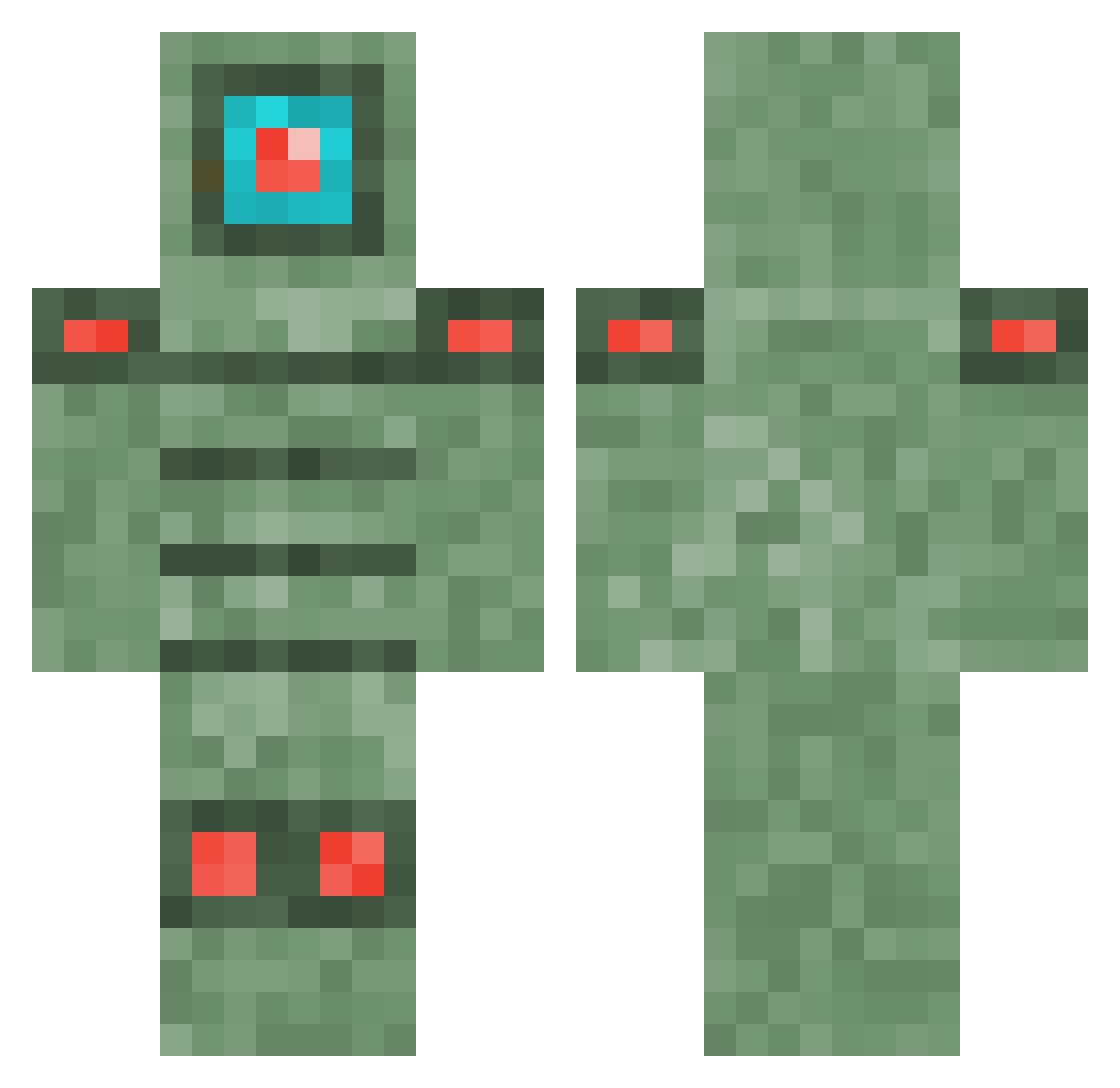 brooklynninja Minecraft skin, front and back view