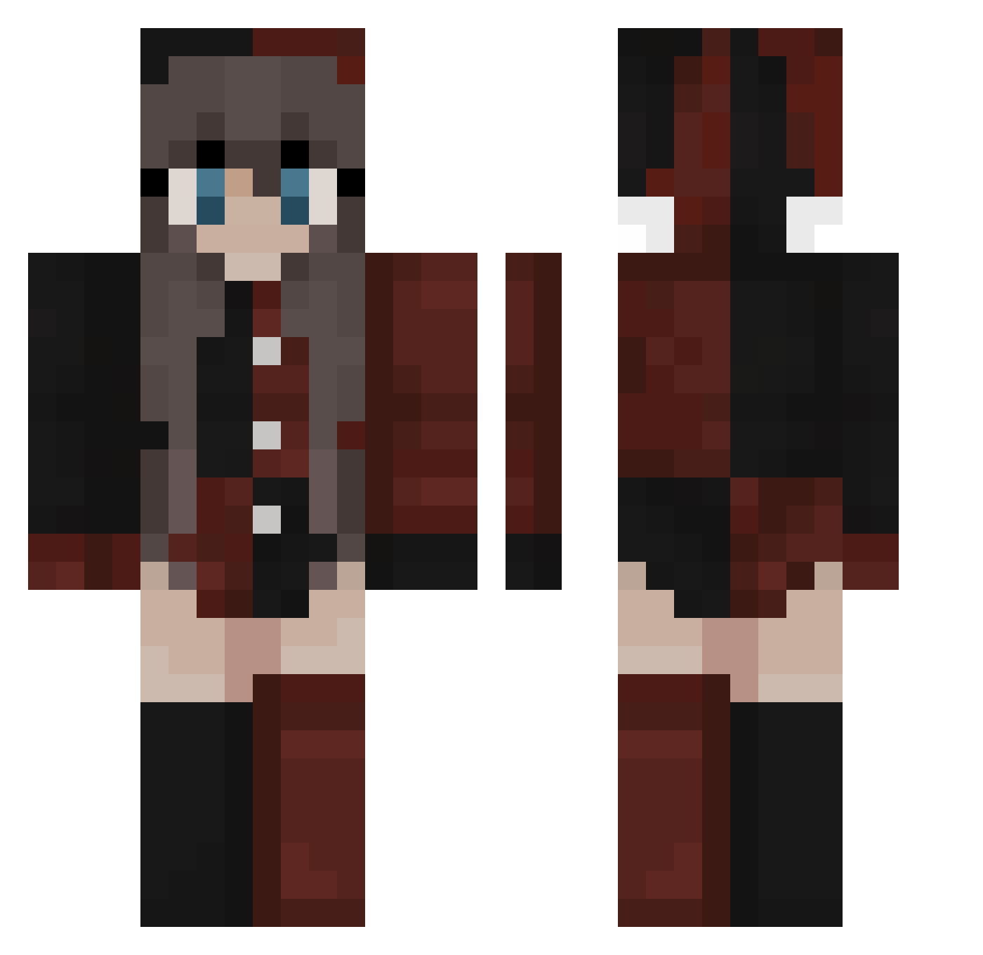 Trounin Minecraft skin, front and back view