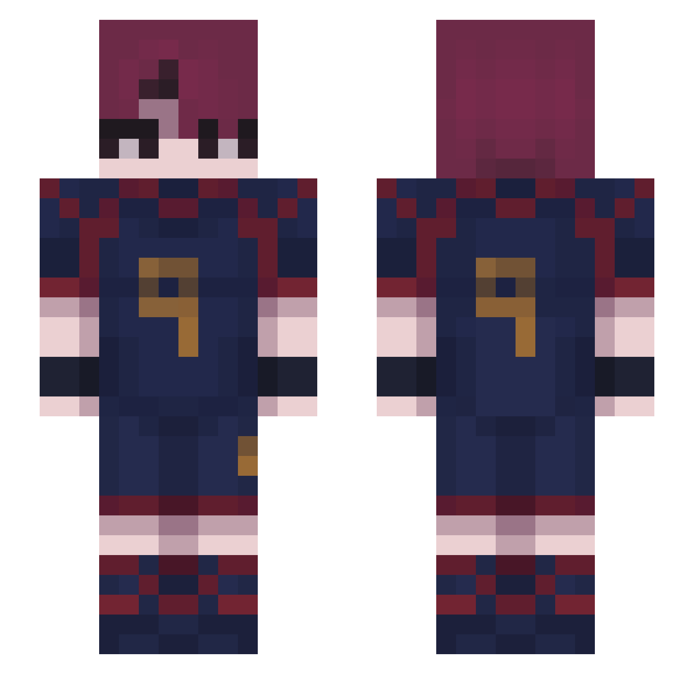 Divorzio Minecraft skin, front and back view