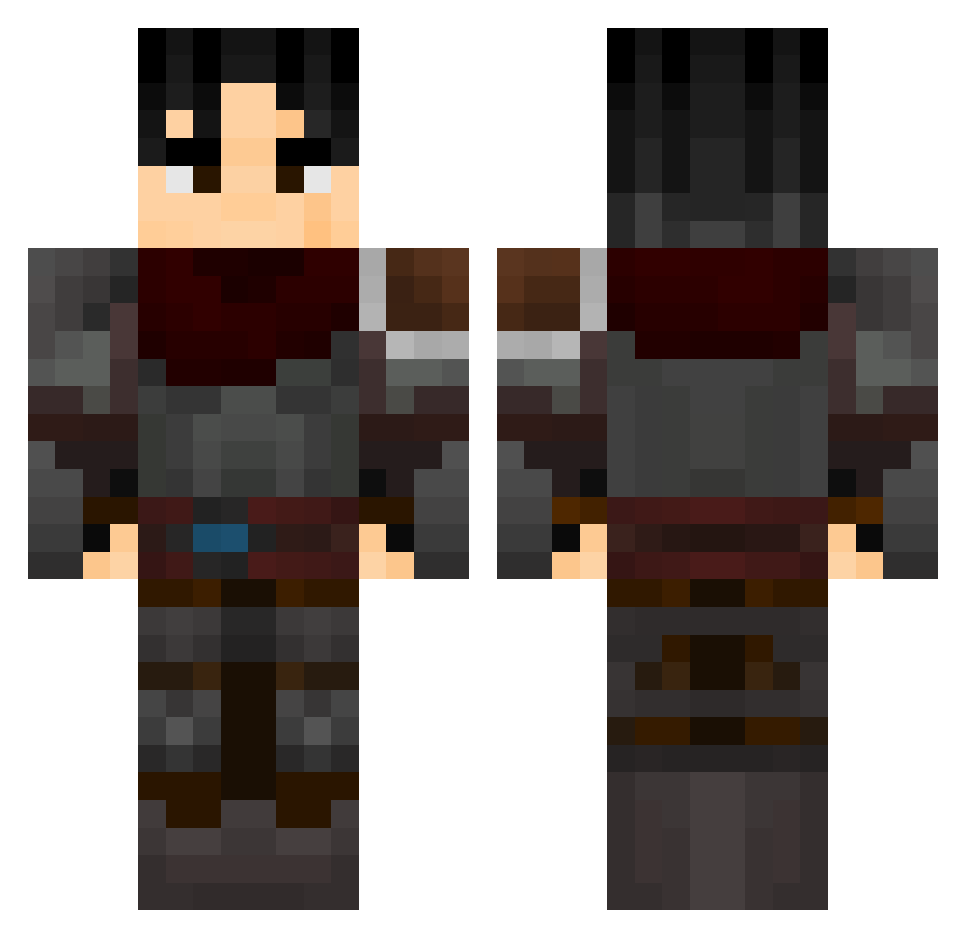 geeh Minecraft skin, front and back view