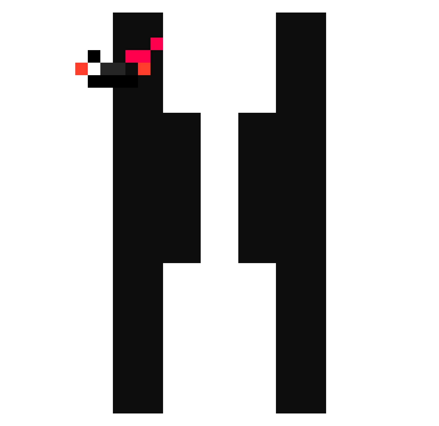 Zaunt Minecraft skin, front and back view