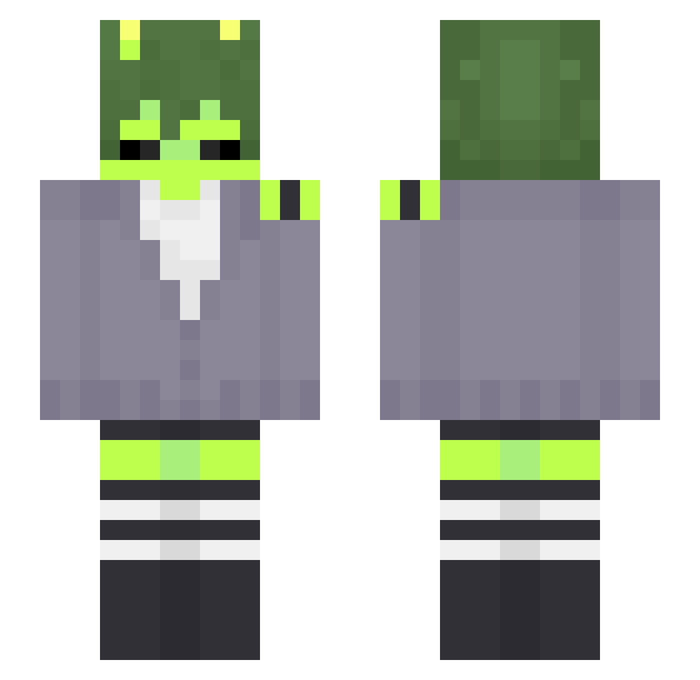 Samichiwa Minecraft skin, front and back view