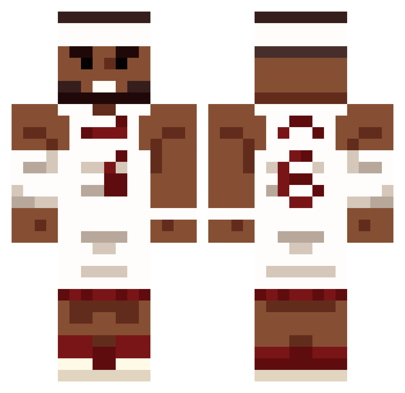 AngelByDesign Minecraft skin, front and back view