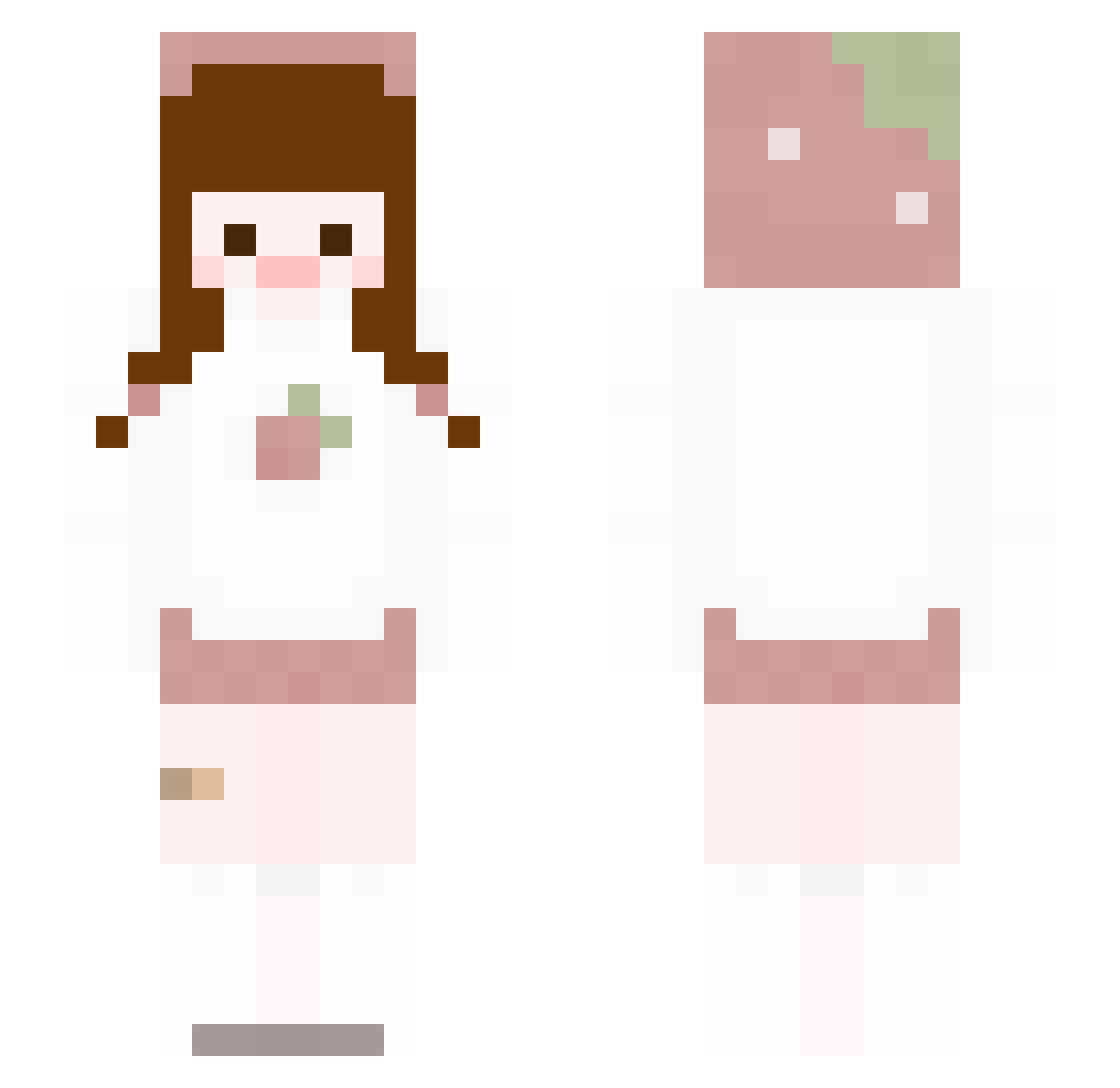 swimswim Minecraft skin, front and back view