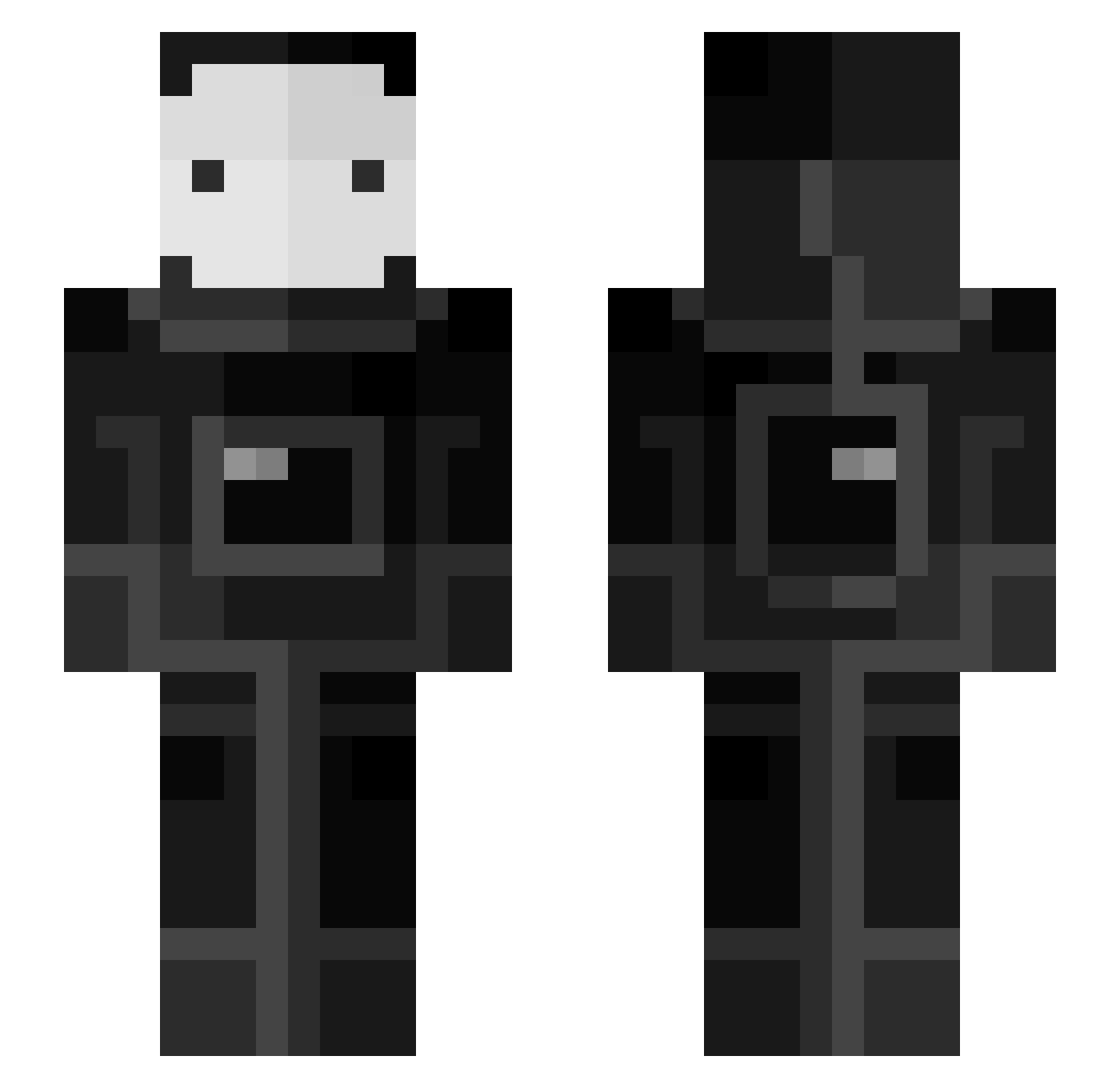 Iam_BAT Minecraft skin, front and back view