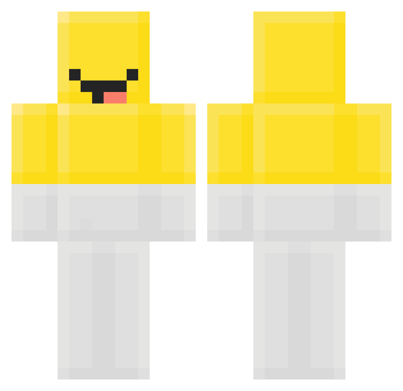 StickOfButter1 Minecraft skin, front and back view
