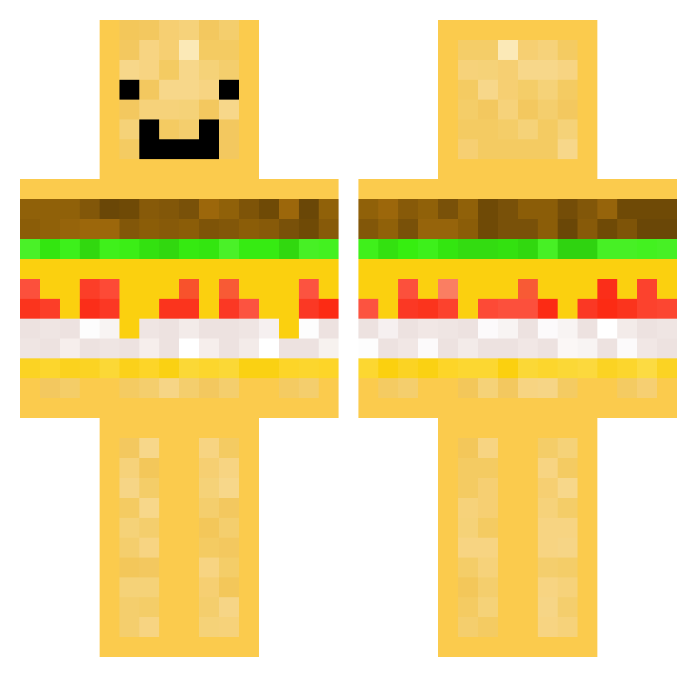 AnhDuc2015 Minecraft skin, front and back view