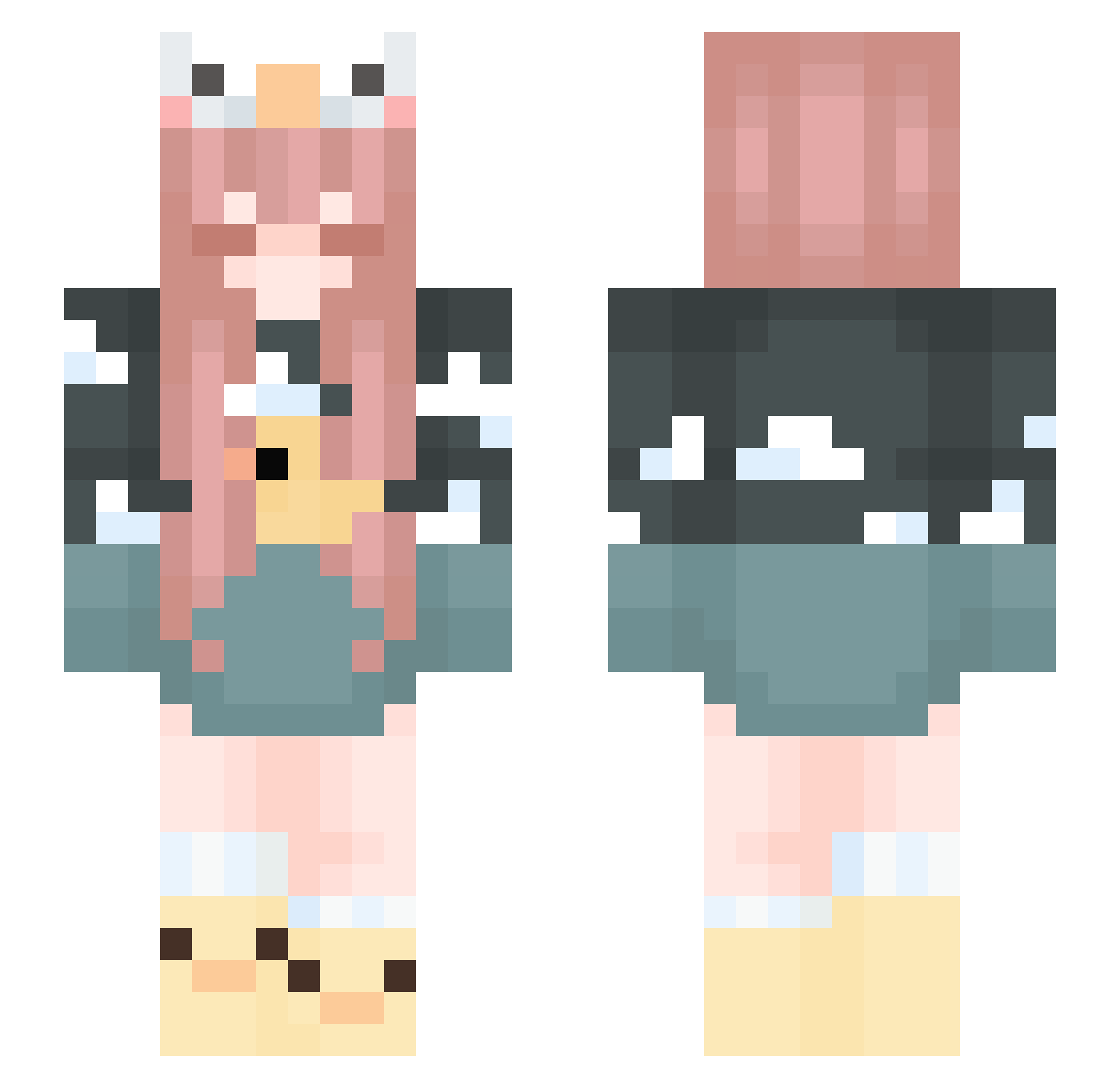 byunsfootfungus Minecraft skin, front and back view