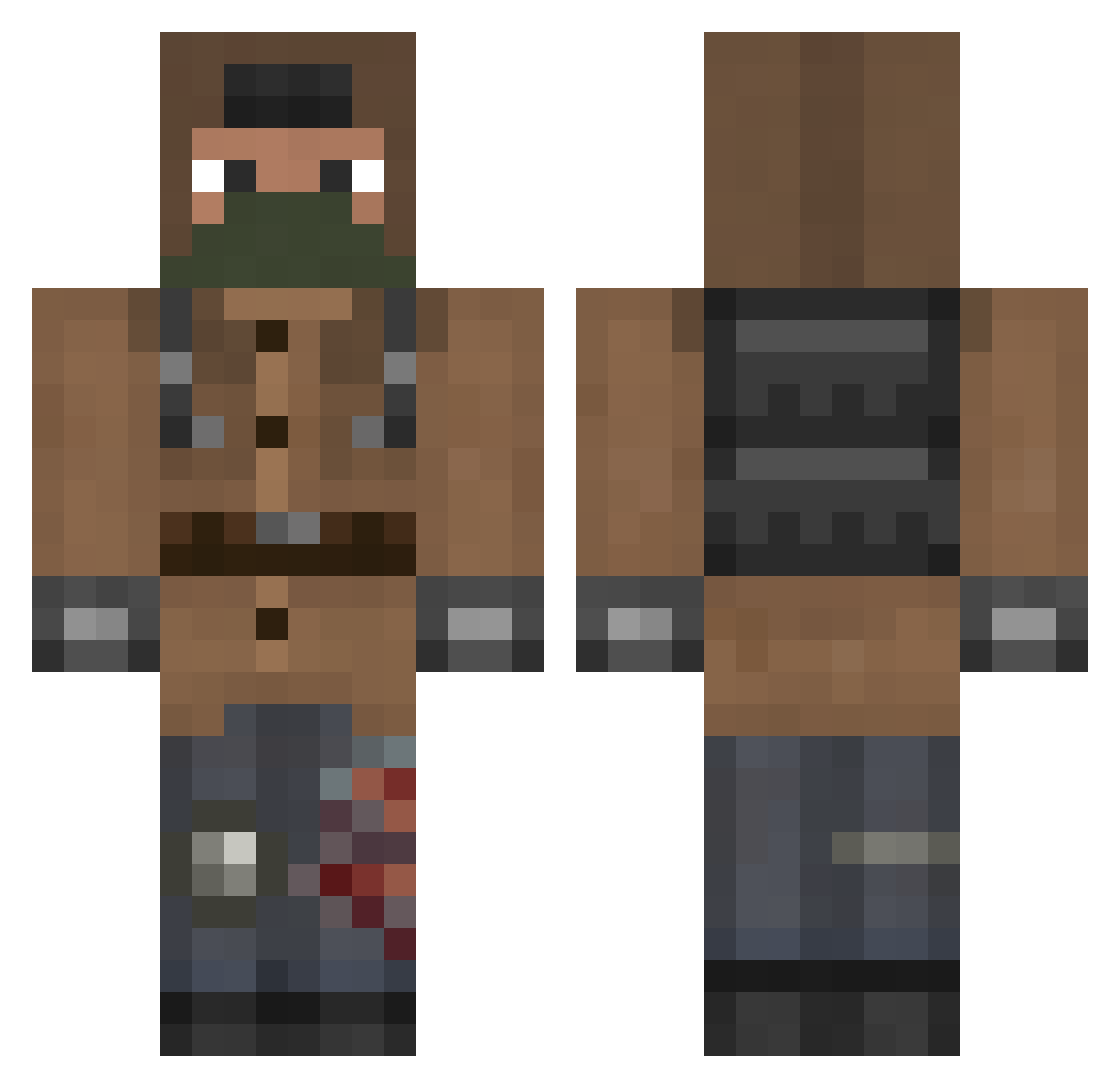 _T0ji_ Minecraft skin, front and back view