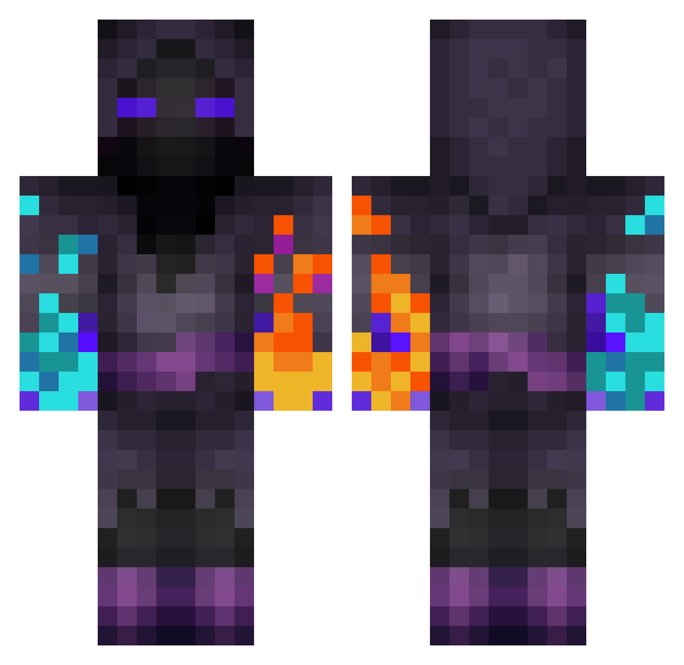Omega04112 Minecraft skin, front and back view