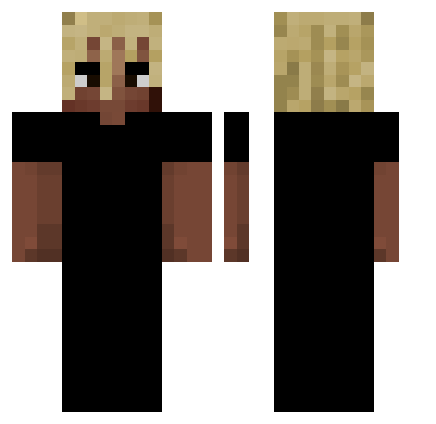 VITRASH Minecraft skin, front and back view