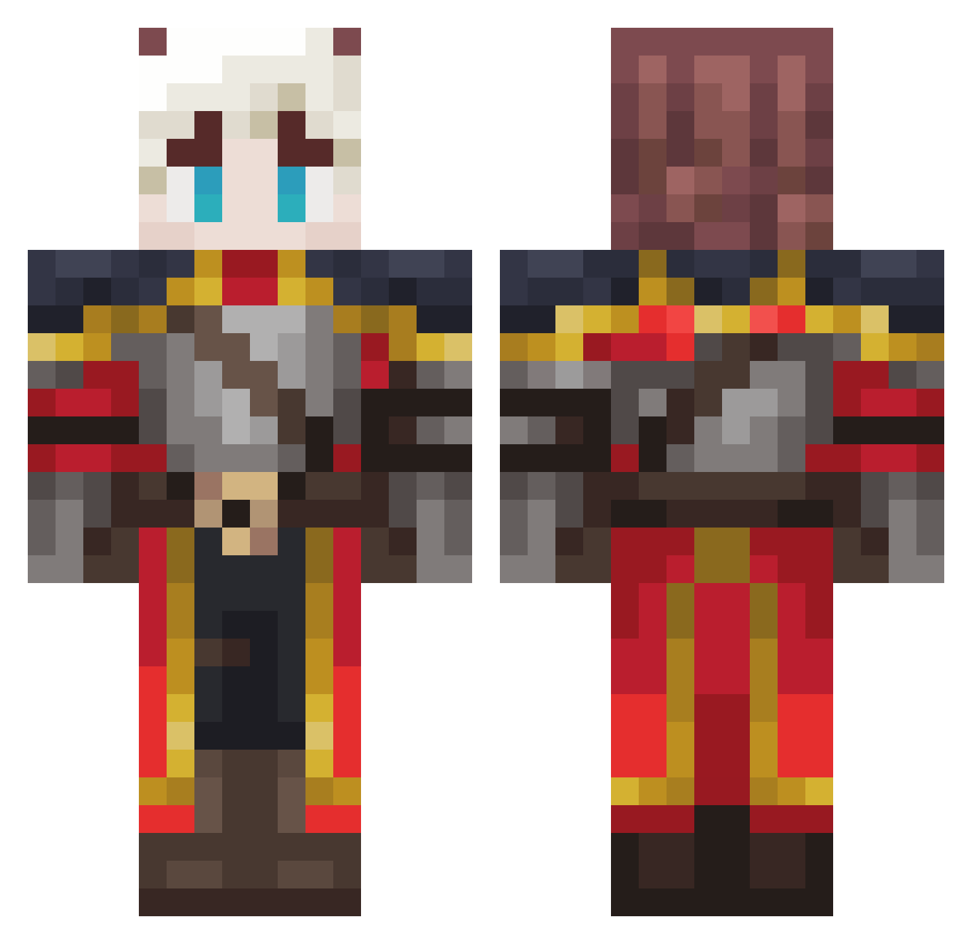 Kitmi_Kaboodle Minecraft skin, front and back view