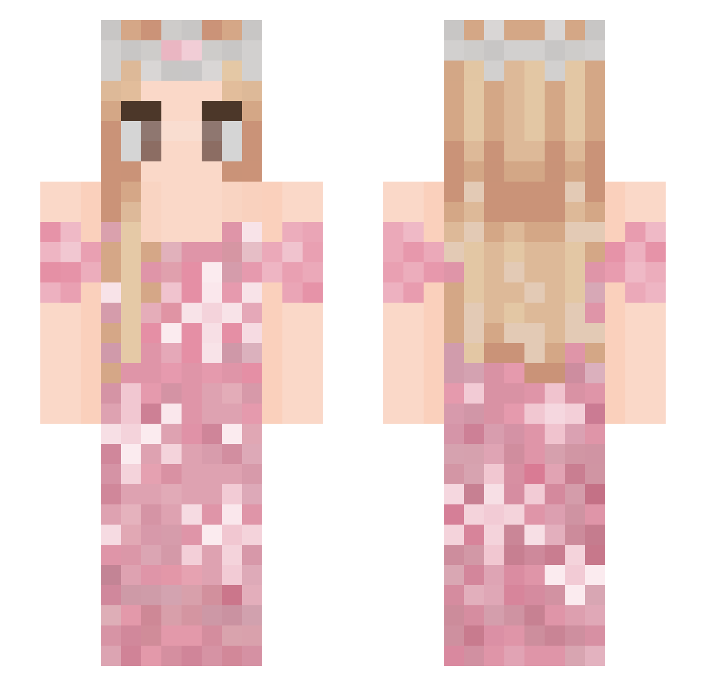 Josh21b Minecraft skin, front and back view