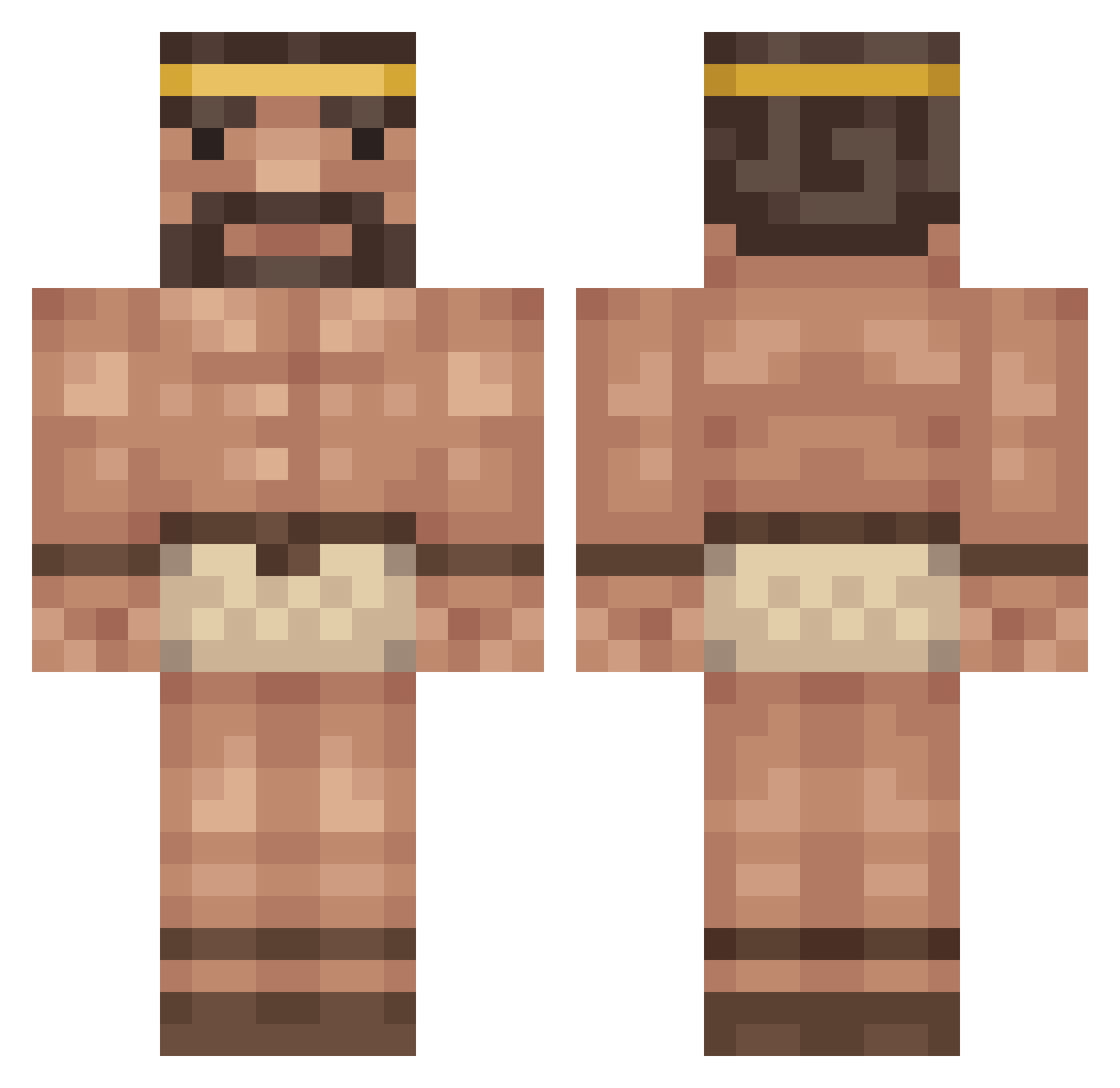 fimarc Minecraft skin, front and back view