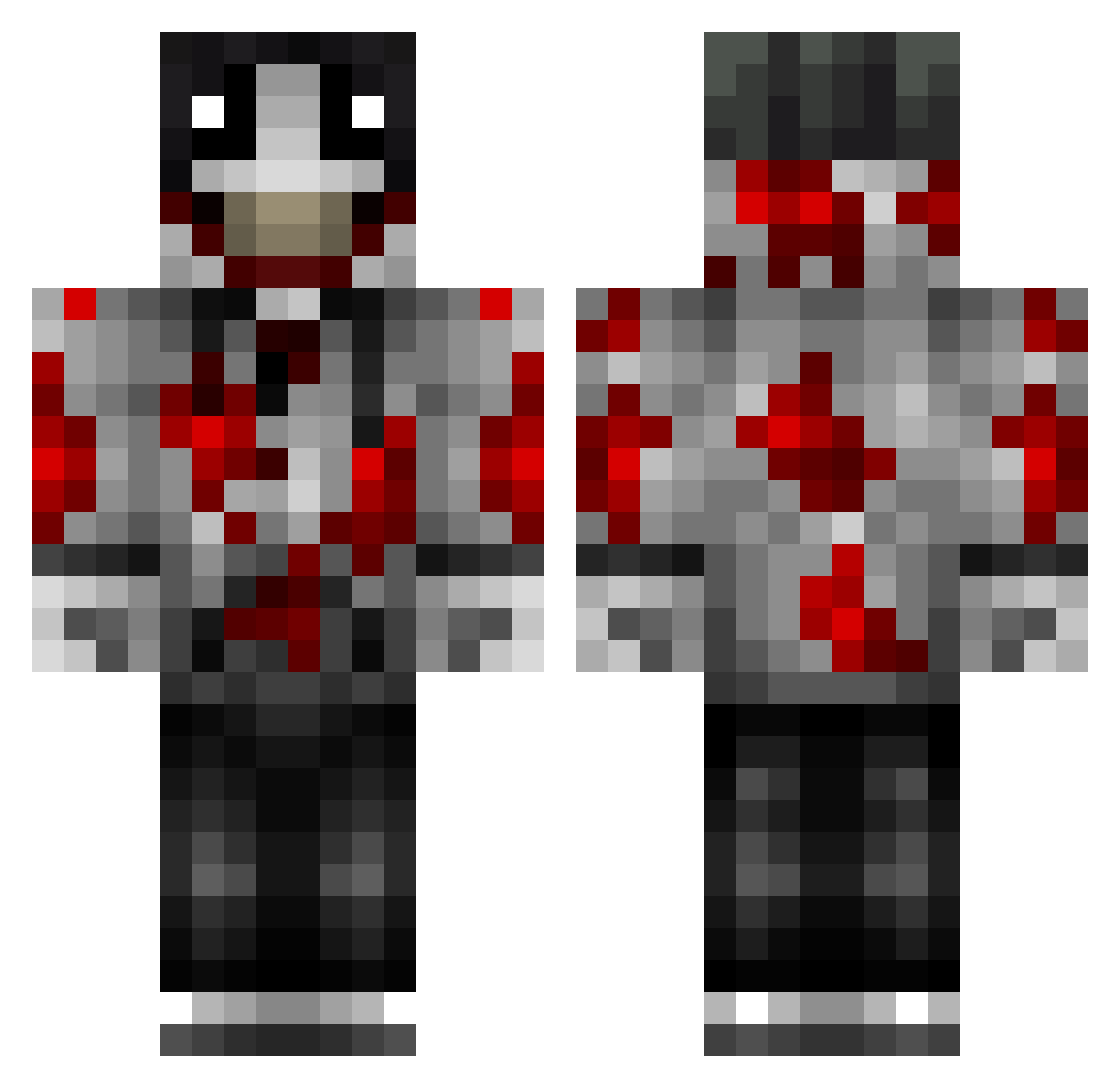 LordDoomer23 Minecraft skin, front and back view
