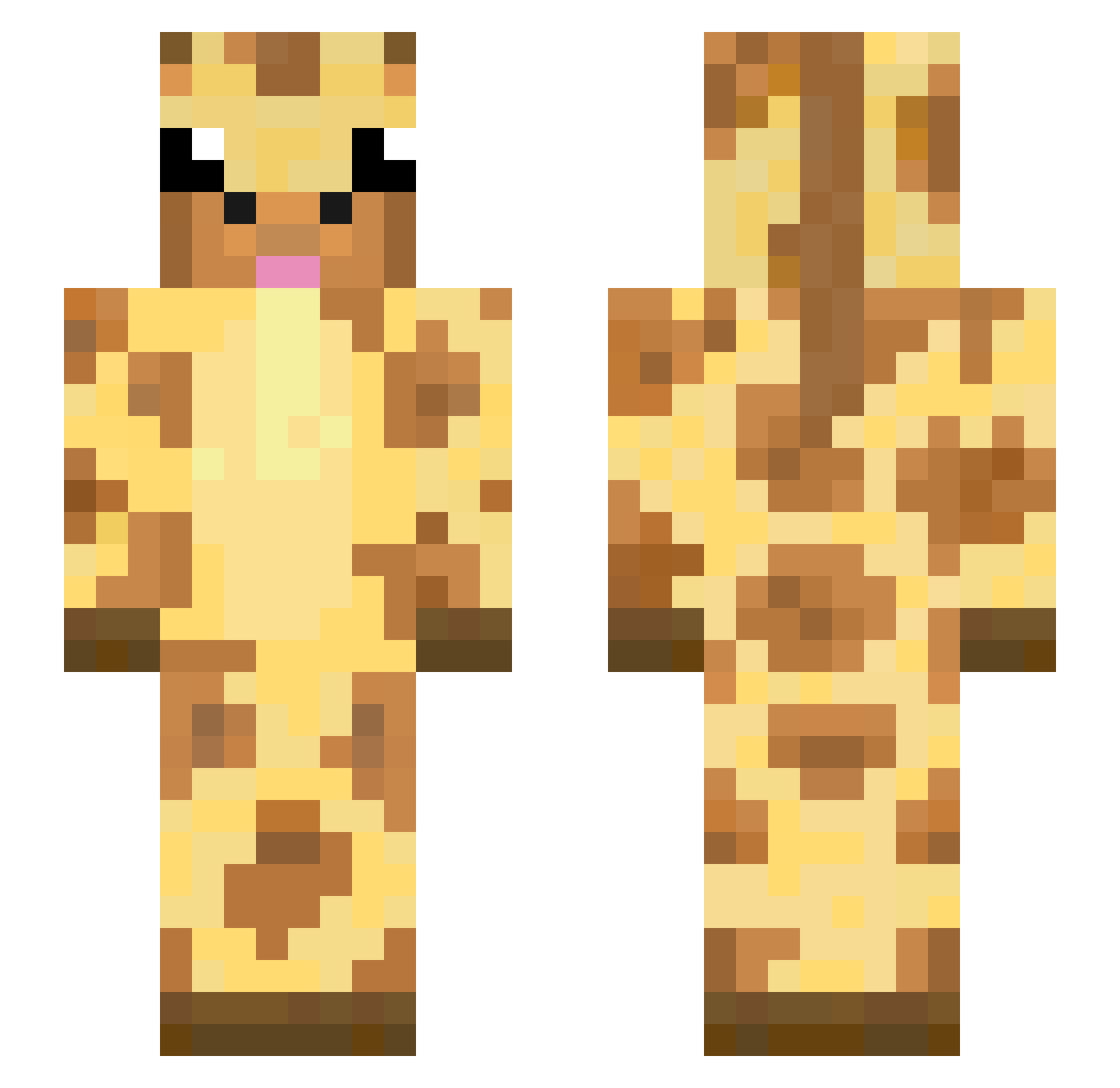 Poseidon88 Minecraft skin, front and back view