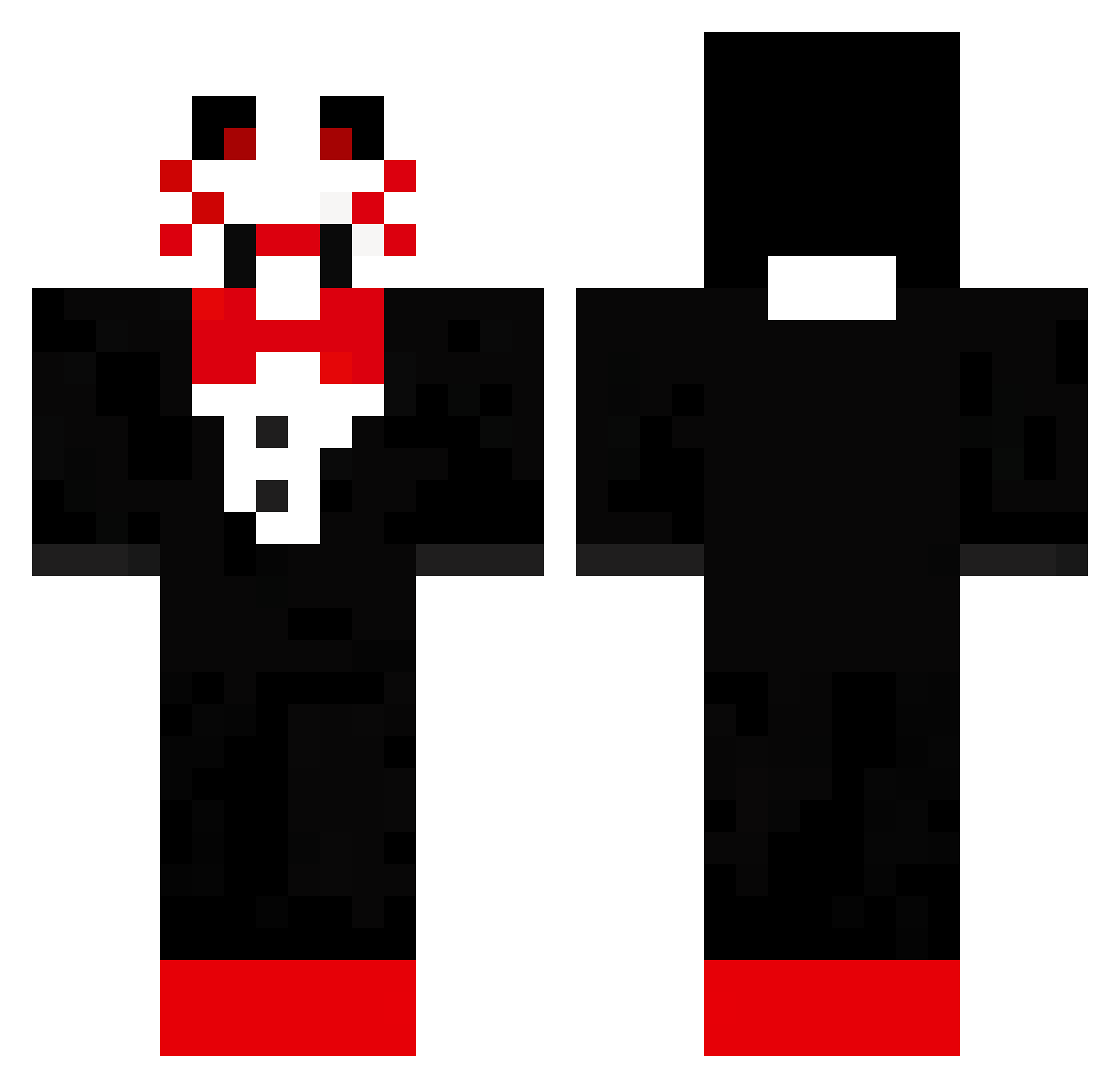 Ragez Minecraft skin, front and back view