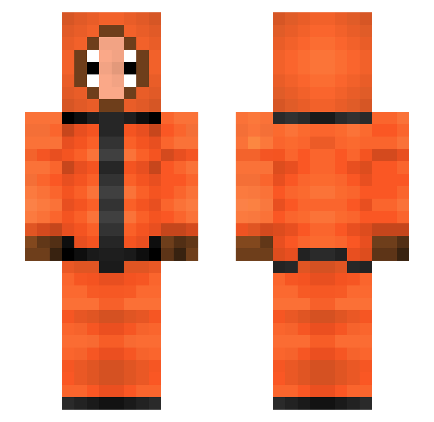 Blopsaland Minecraft skin, front and back view