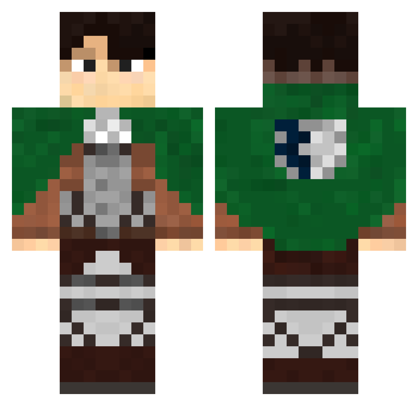 Kleveson Minecraft skin, front and back view