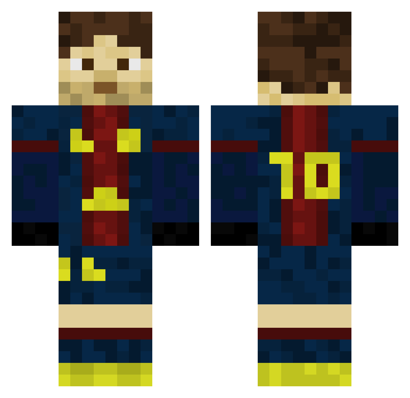 _Mince Minecraft skin, front and back view