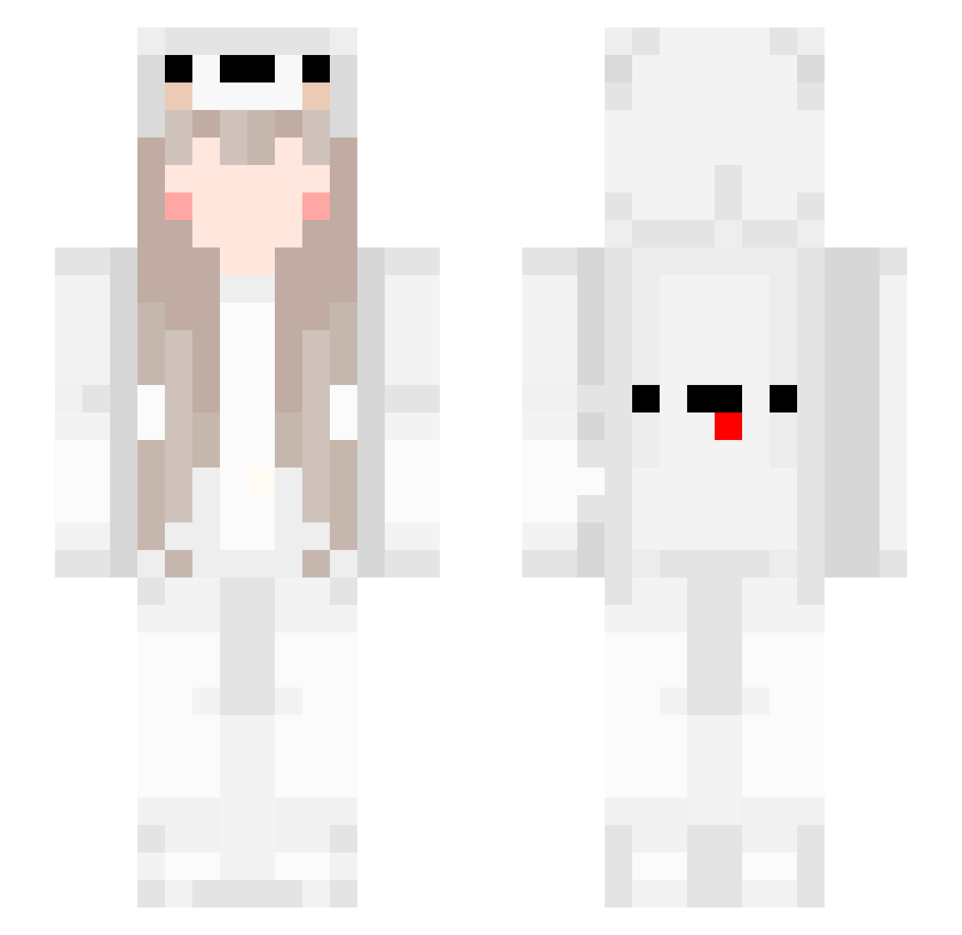 Kinjake_Japan Minecraft skin, front and back view