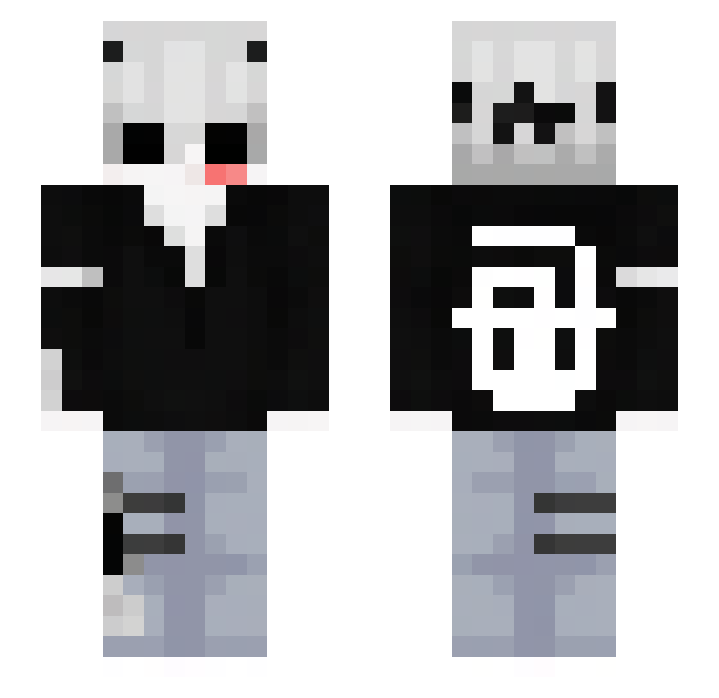 yusoftx55 Minecraft skin, front and back view
