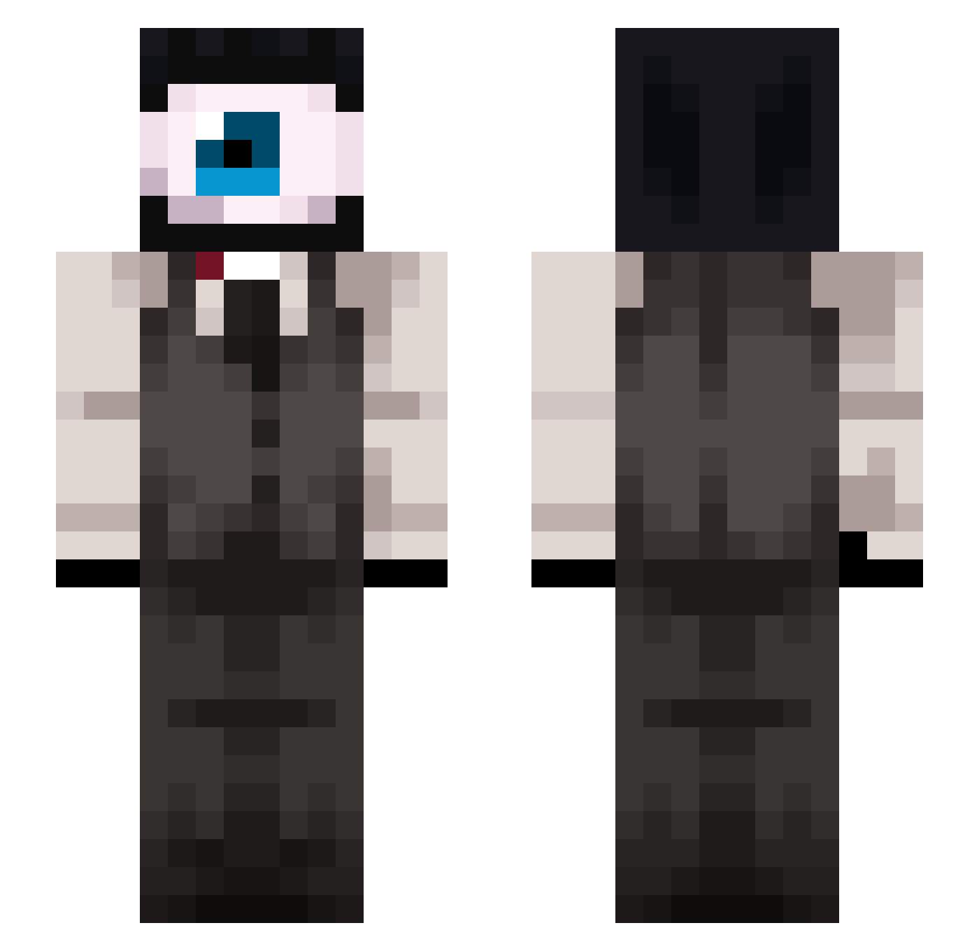 jamarisobased Minecraft skin, front and back view