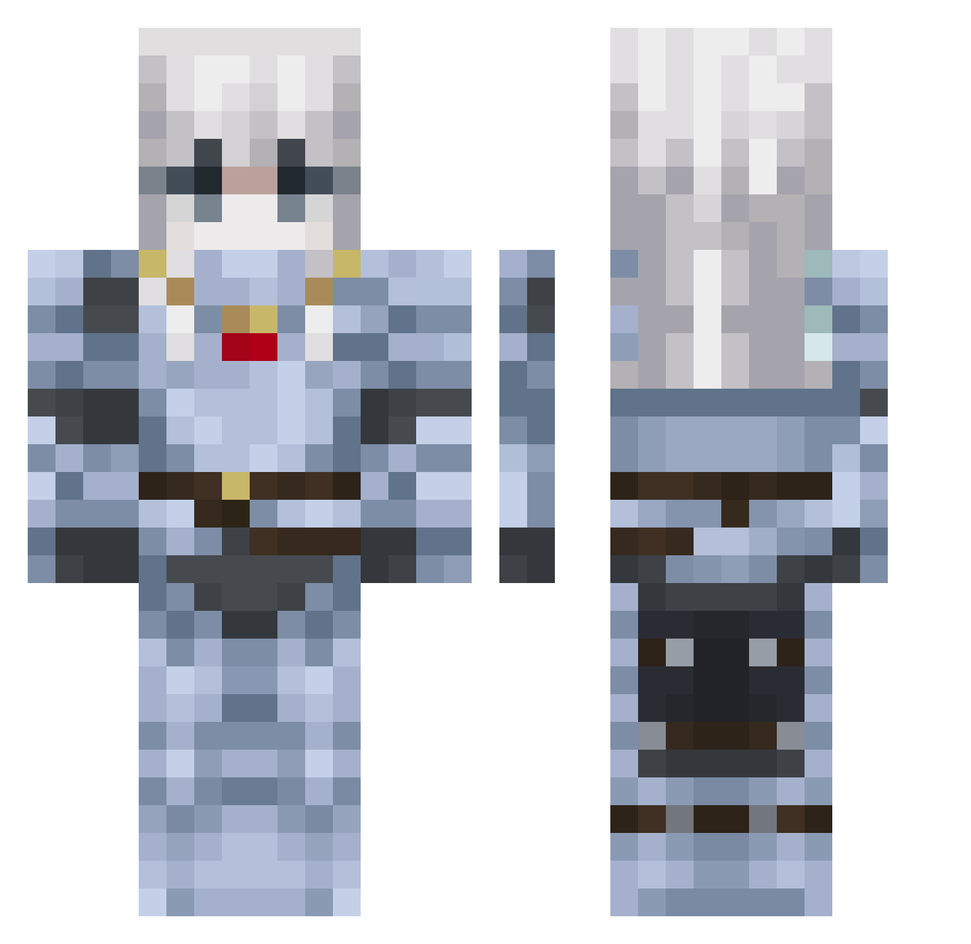 CapybaraLover298 Minecraft skin, front and back view