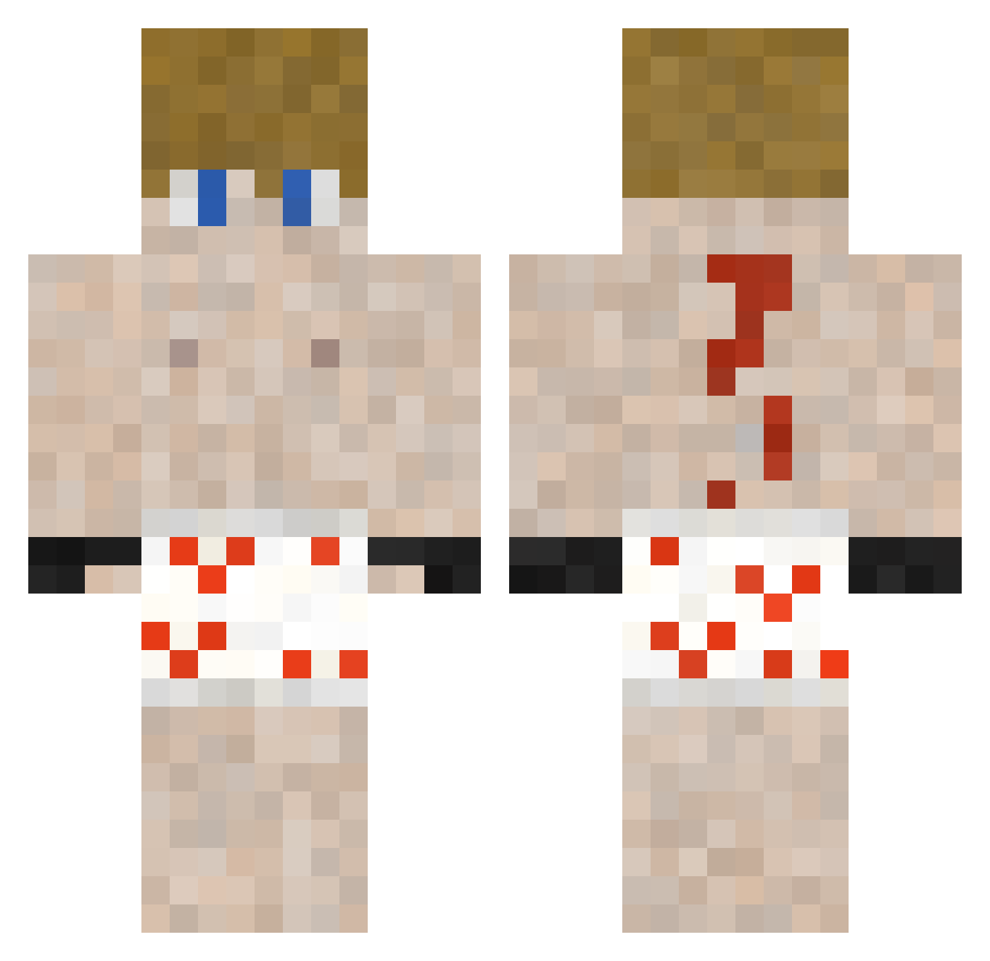 kanekiii5 Minecraft skin, front and back view