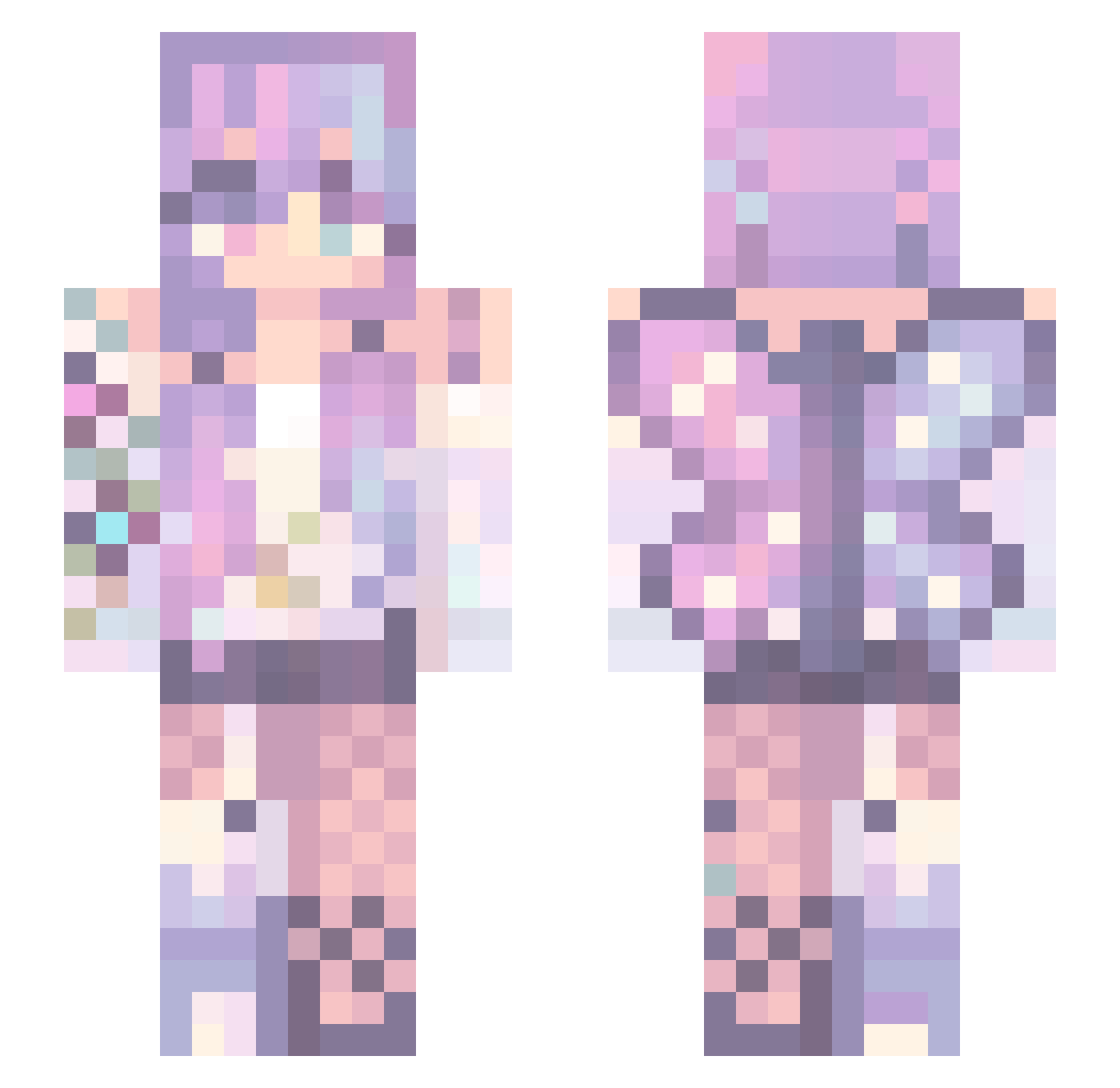 popemitchell Minecraft skin, front and back view