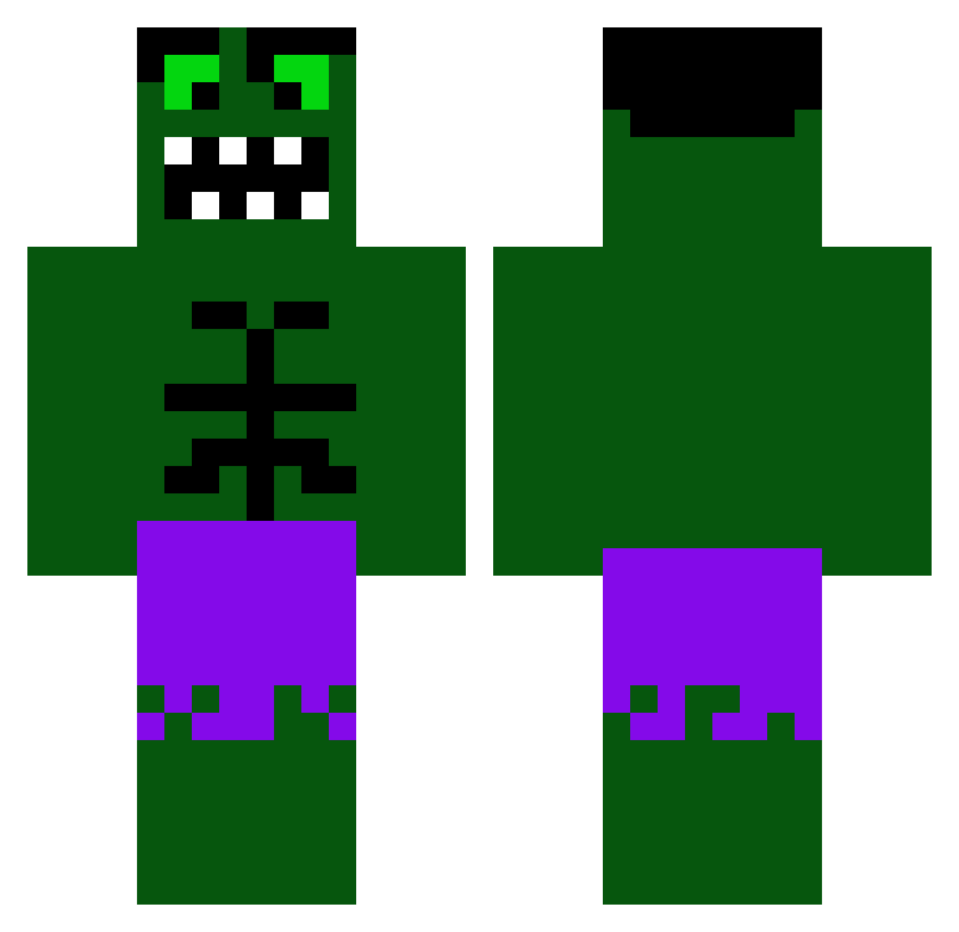 Marco_superheros Minecraft skin, front and back view