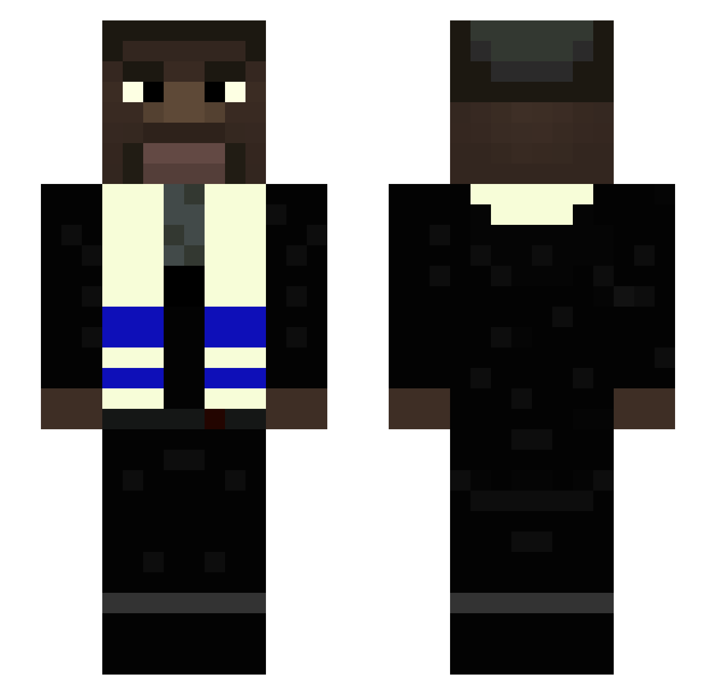 ceaselessness Minecraft skin, front and back view