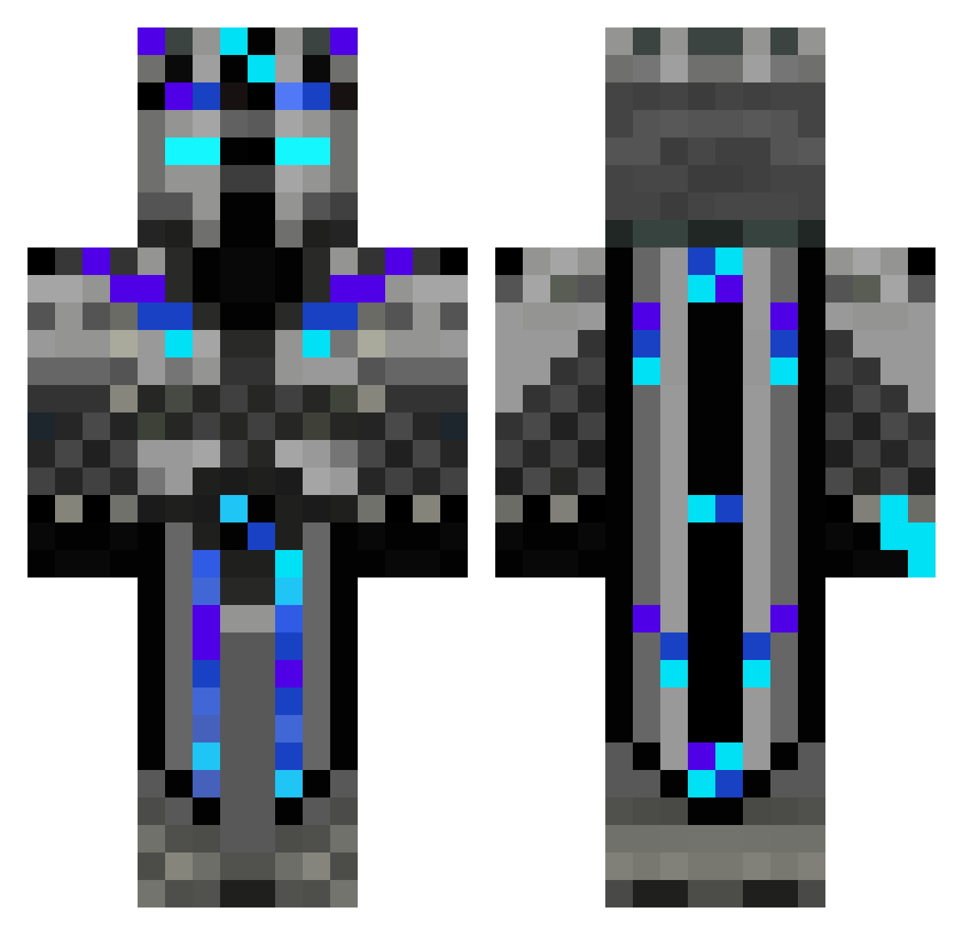 jordkds Minecraft skin, front and back view