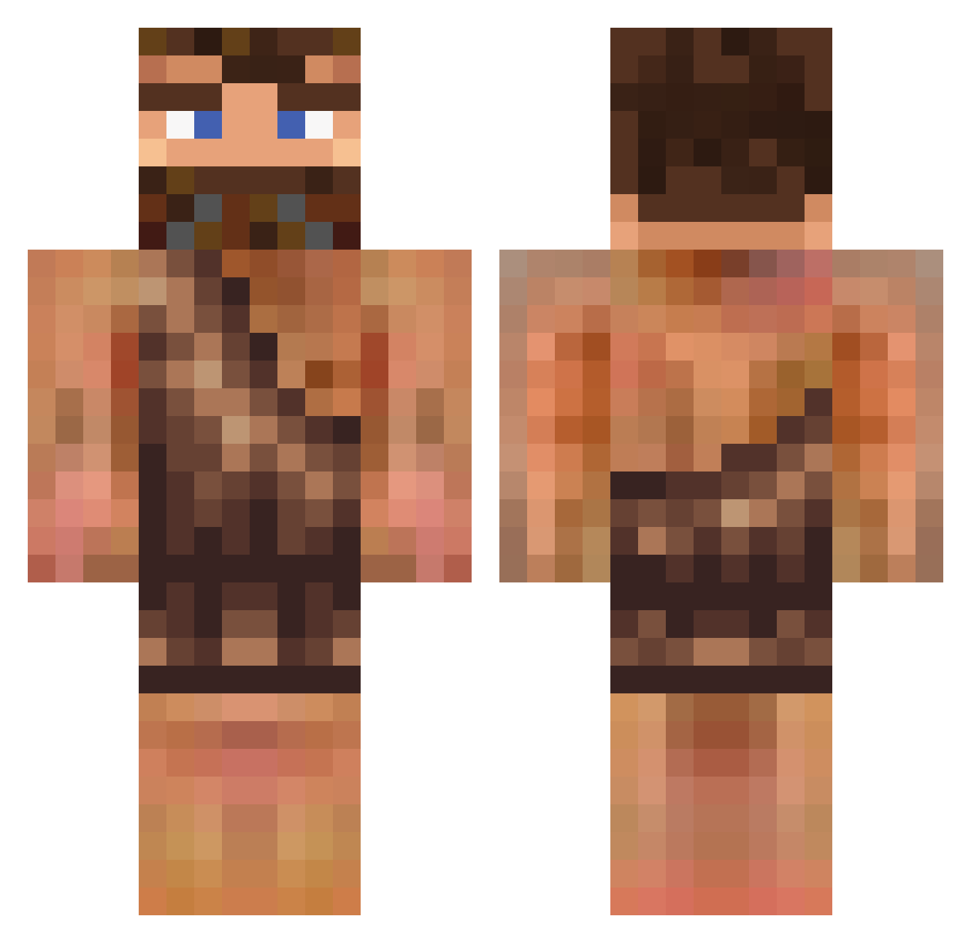 Eggbeen Minecraft skin, front and back view