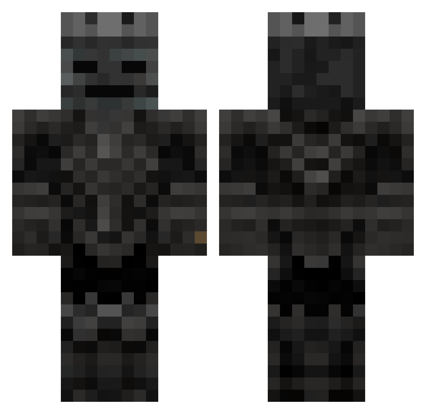 Mortal4869 Minecraft skin, front and back view