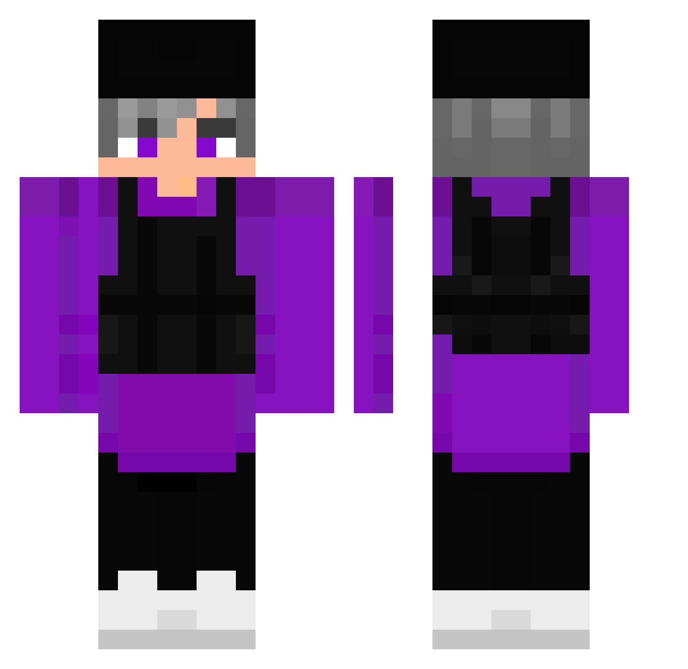 X_cute_cat_X Minecraft skin, front and back view