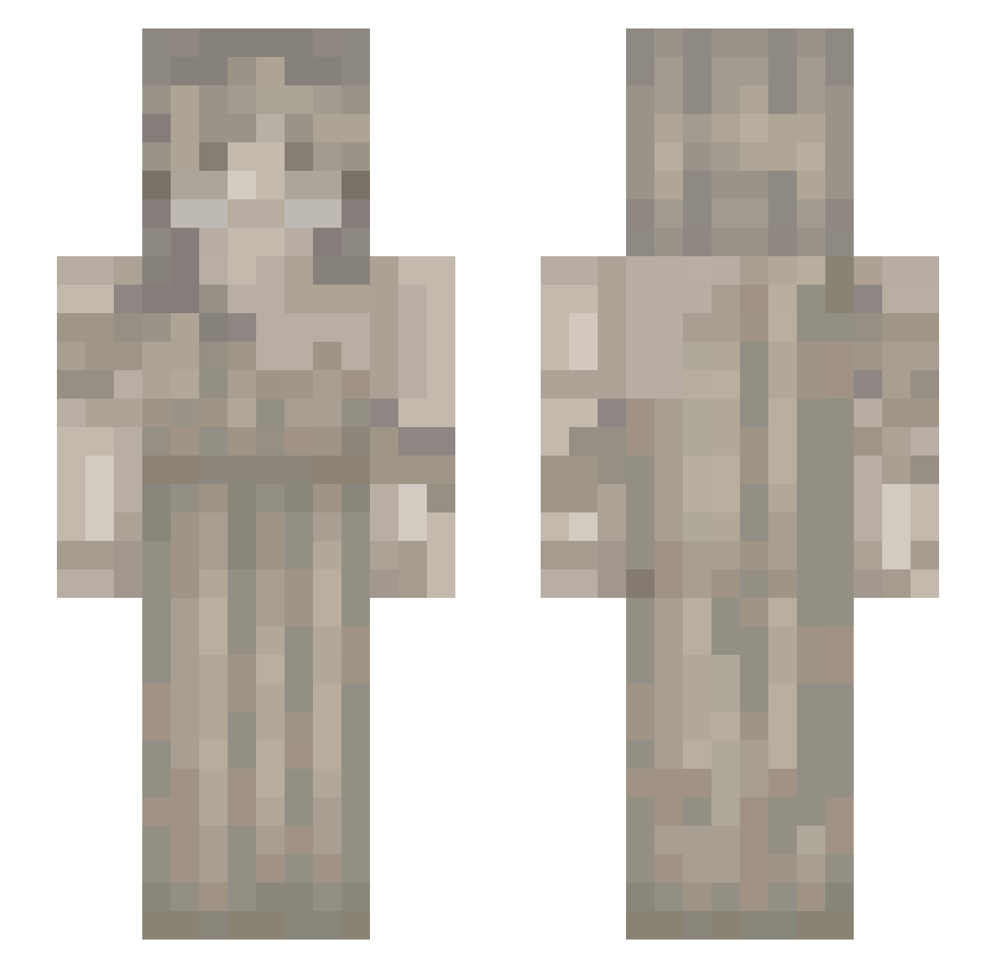 Muffin2882_ Minecraft skin, front and back view