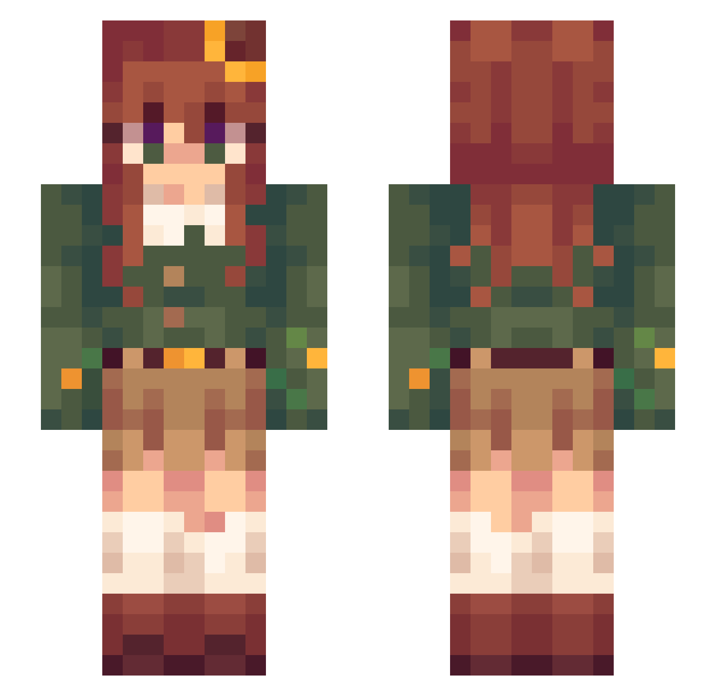 RyanCabayan Minecraft skin, front and back view