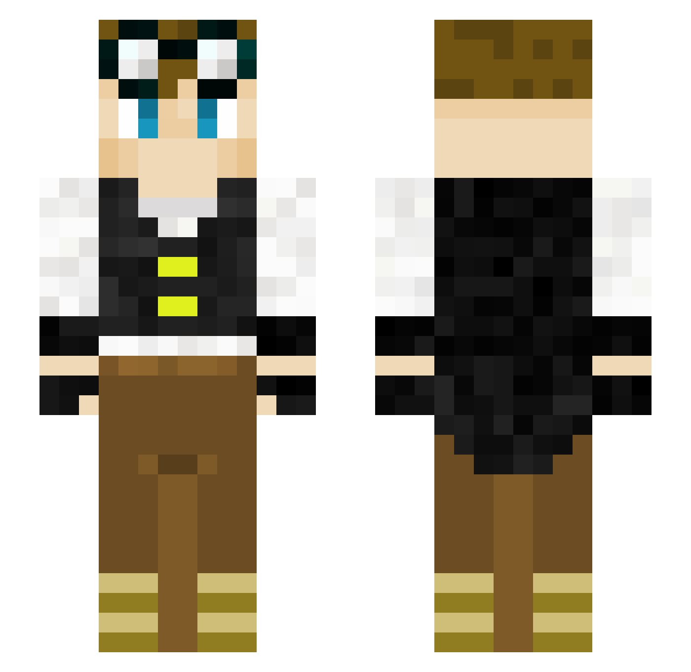 WilborMC Minecraft skin, front and back view