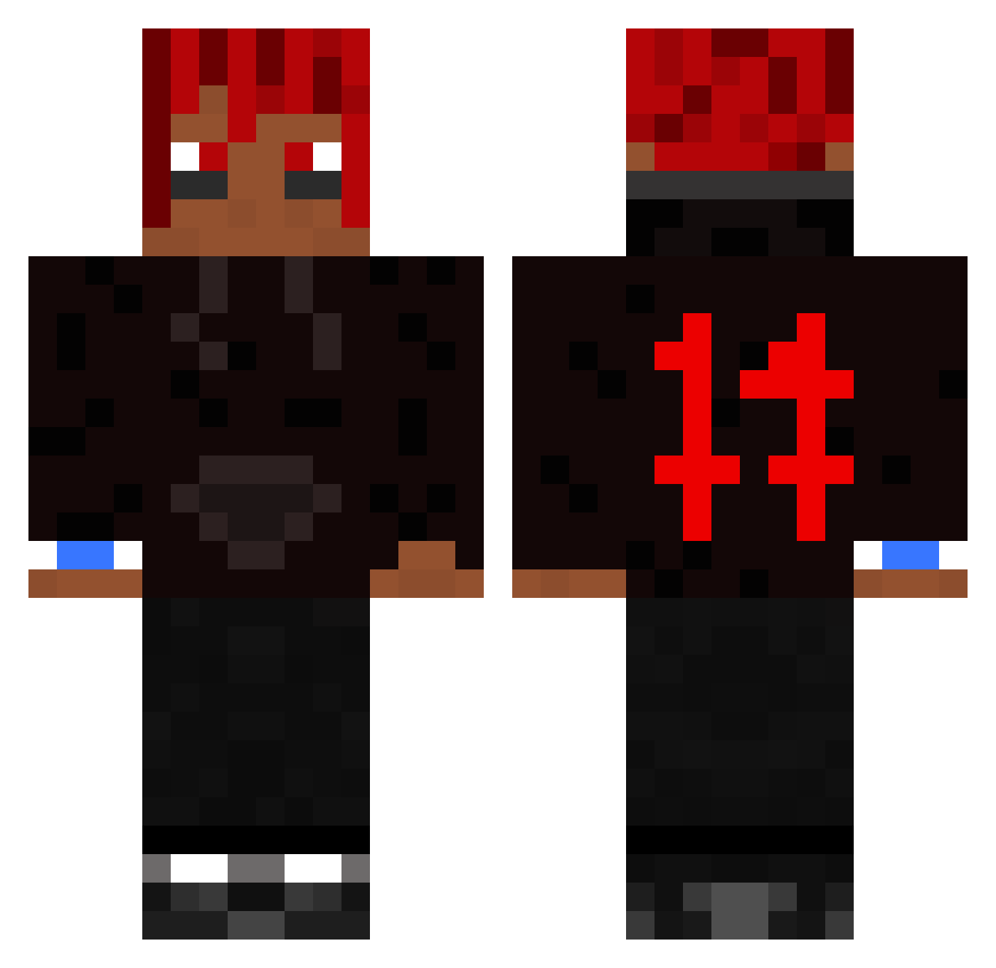 xCGx_ Minecraft skin, front and back view