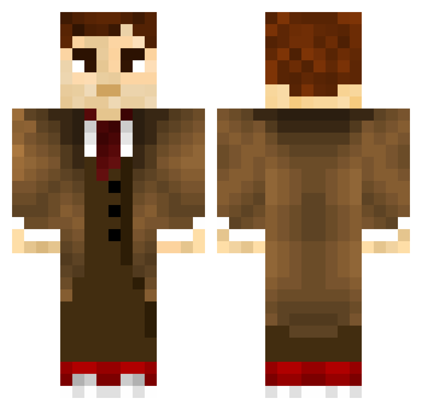 alumnae Minecraft skin, front and back view