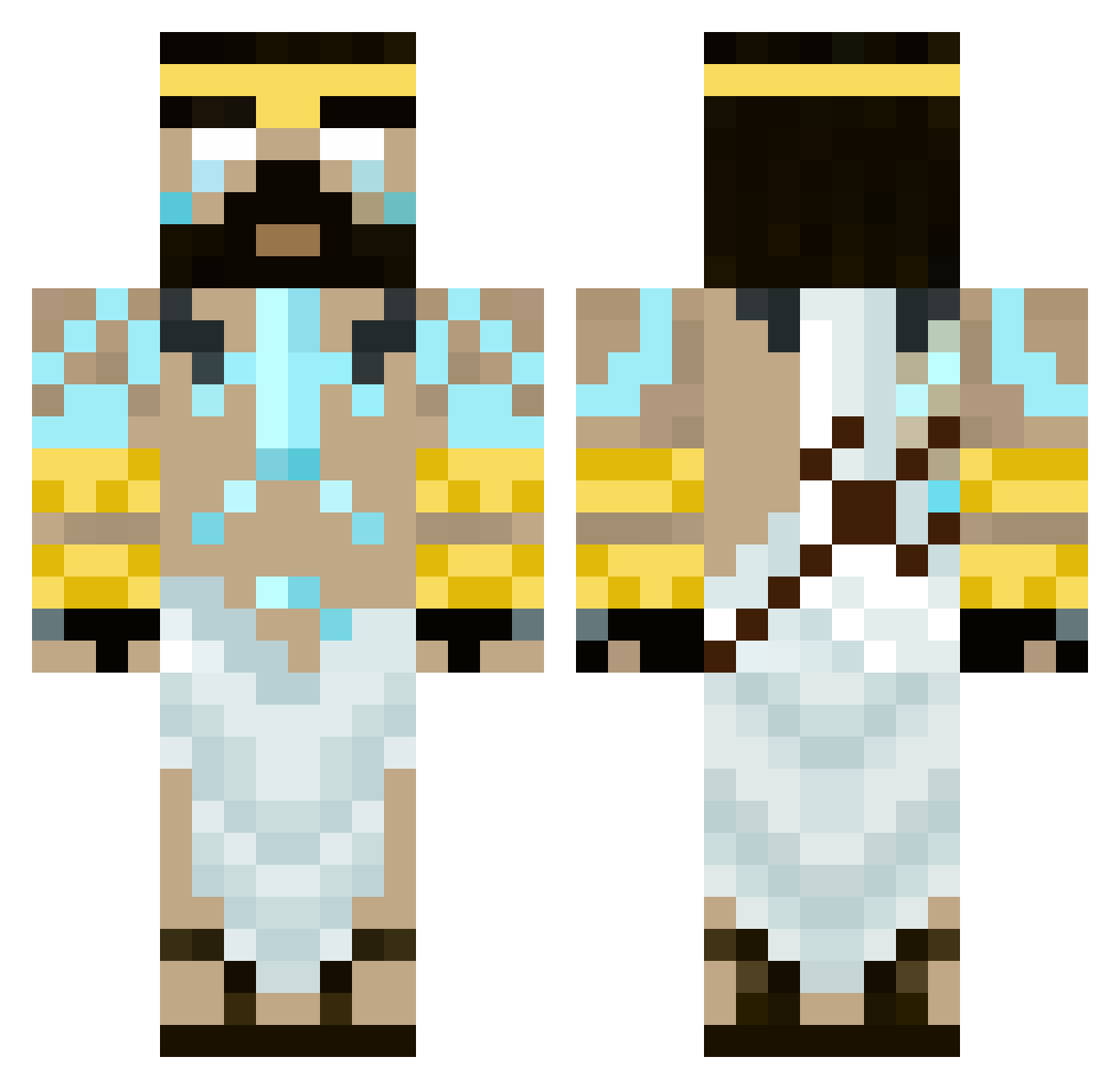 Mena752 Minecraft skin, front and back view
