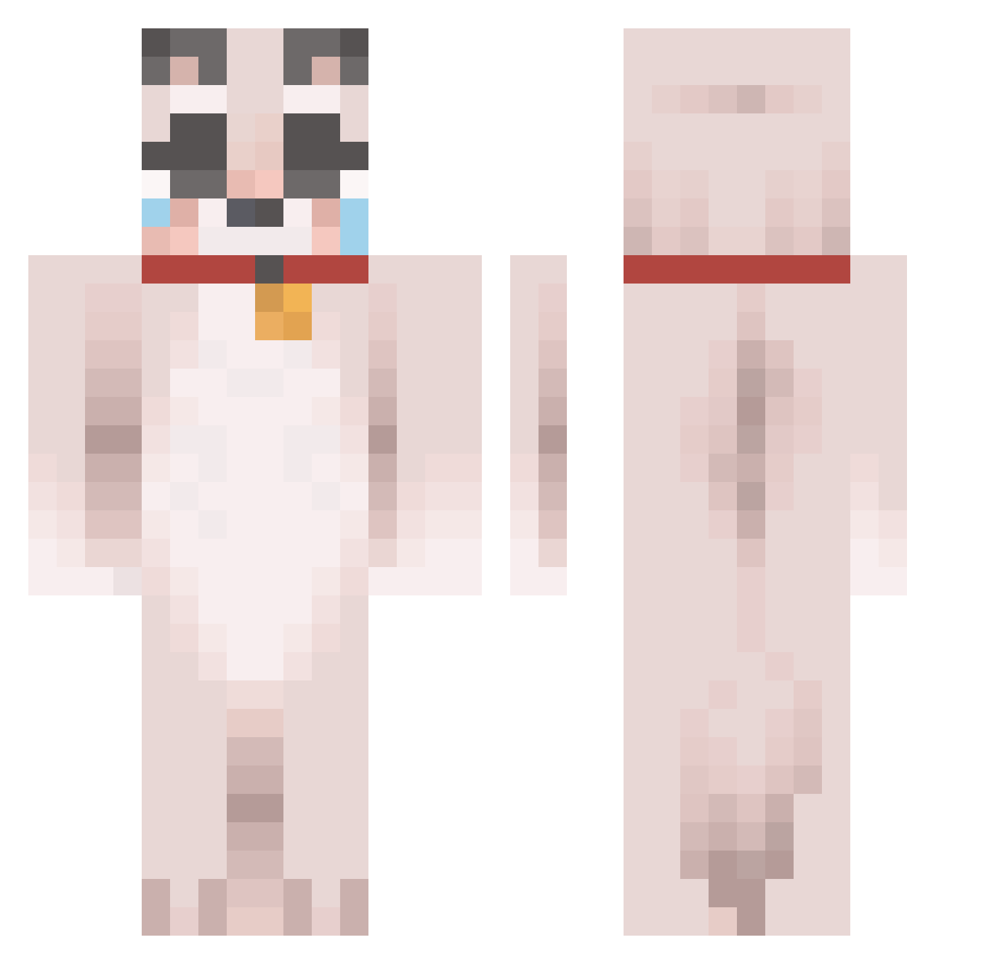 darealist777 Minecraft skin, front and back view