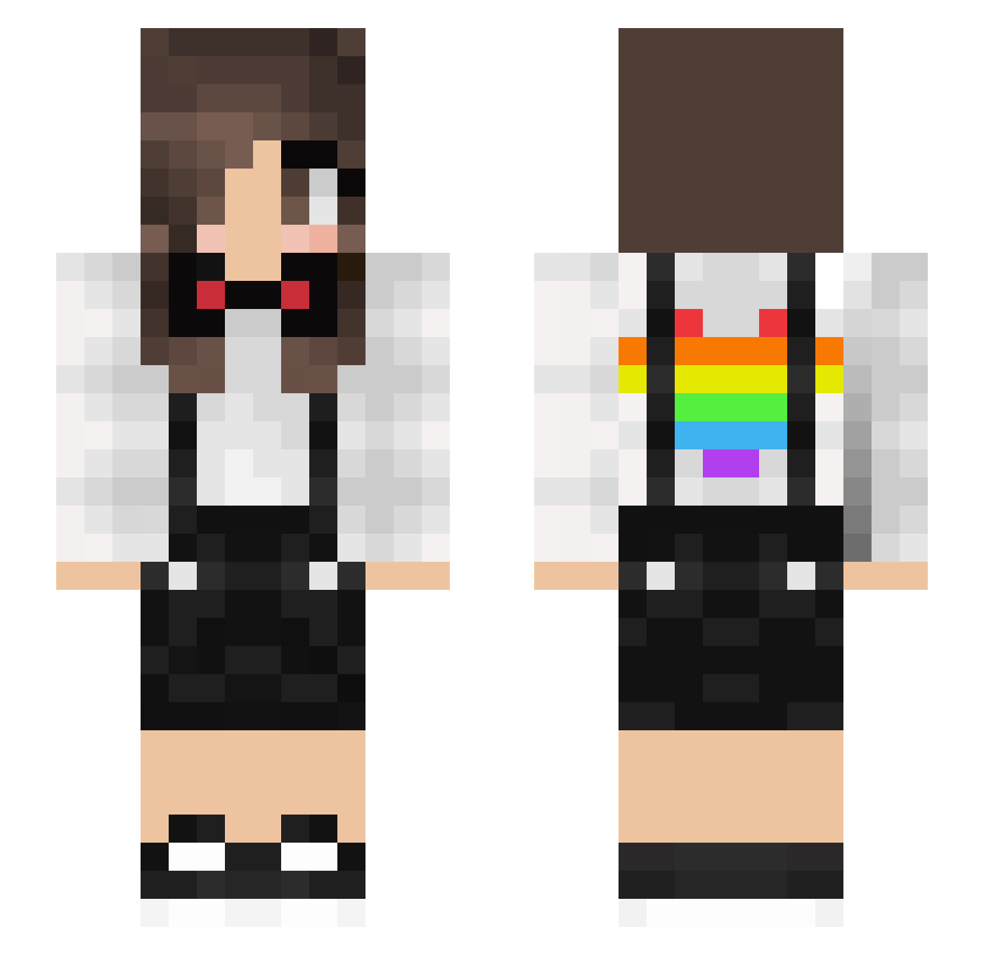 McItem354 Minecraft skin, front and back view