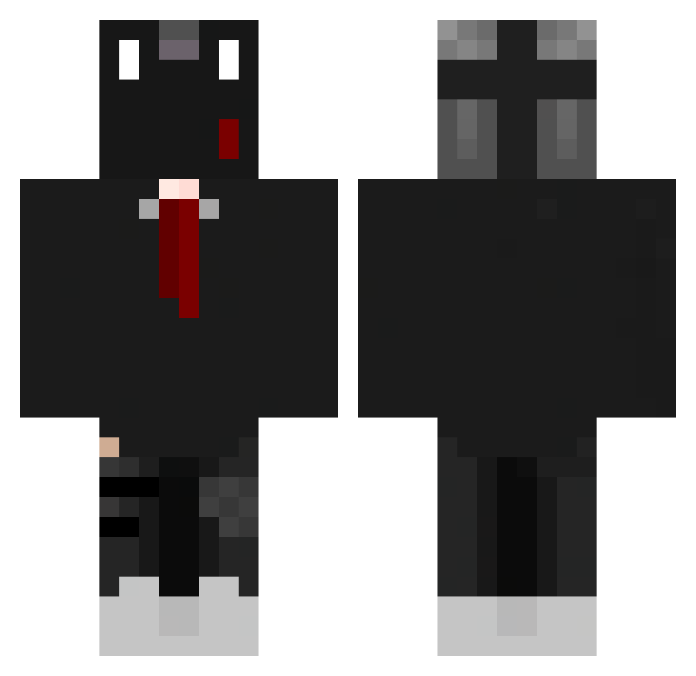 Enigmazito Minecraft skin, front and back view