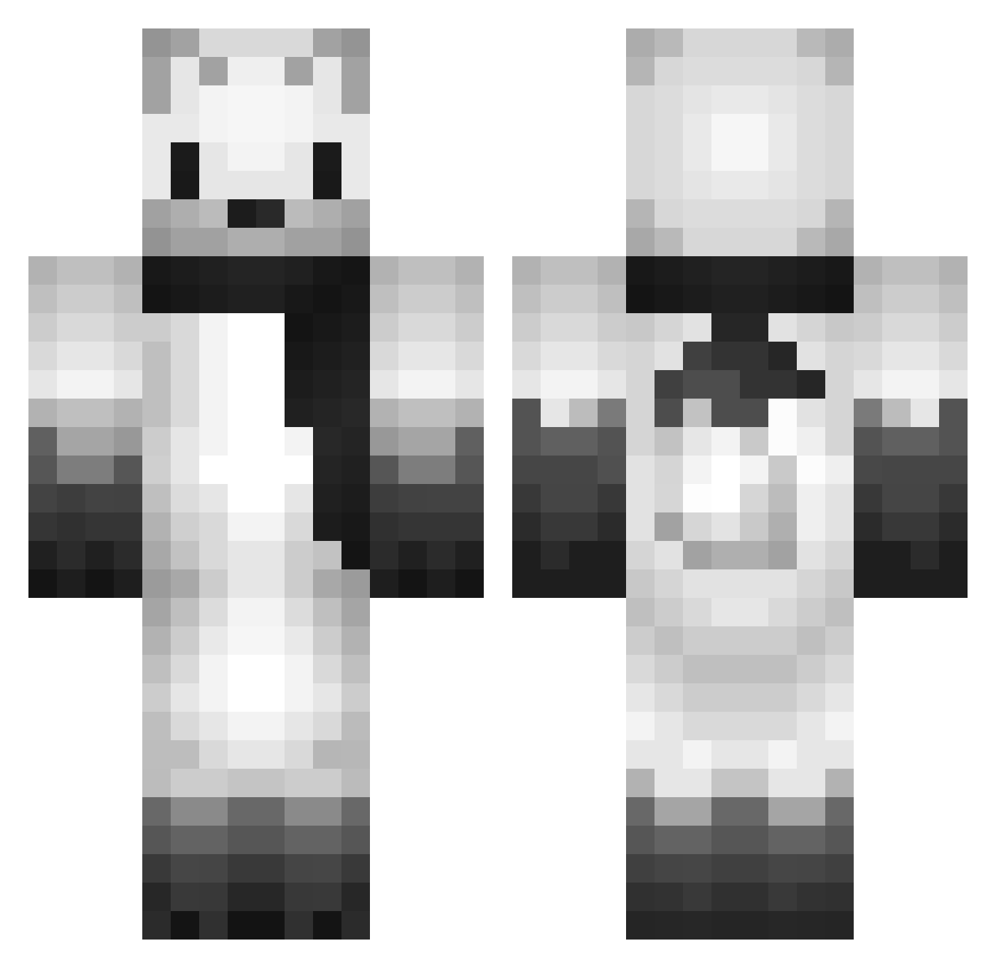 Gumballzin Minecraft skin, front and back view