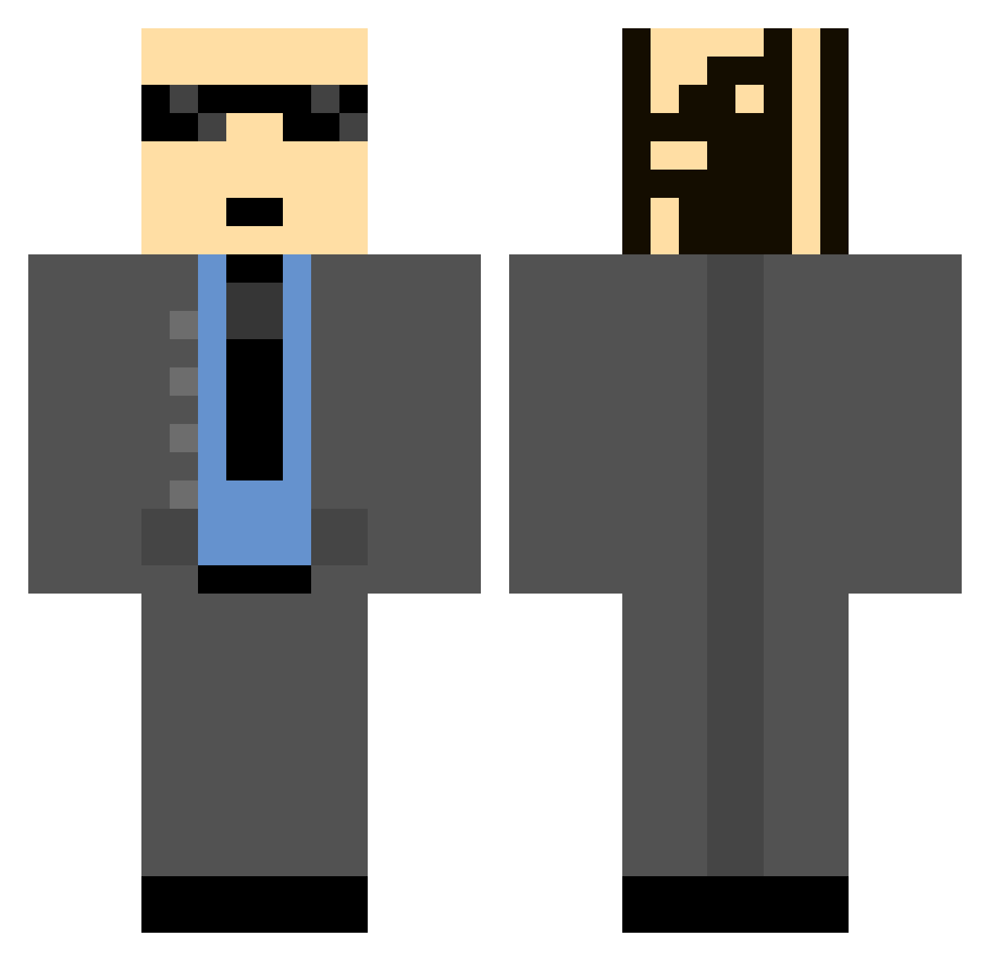 DominikRaj Minecraft skin, front and back view