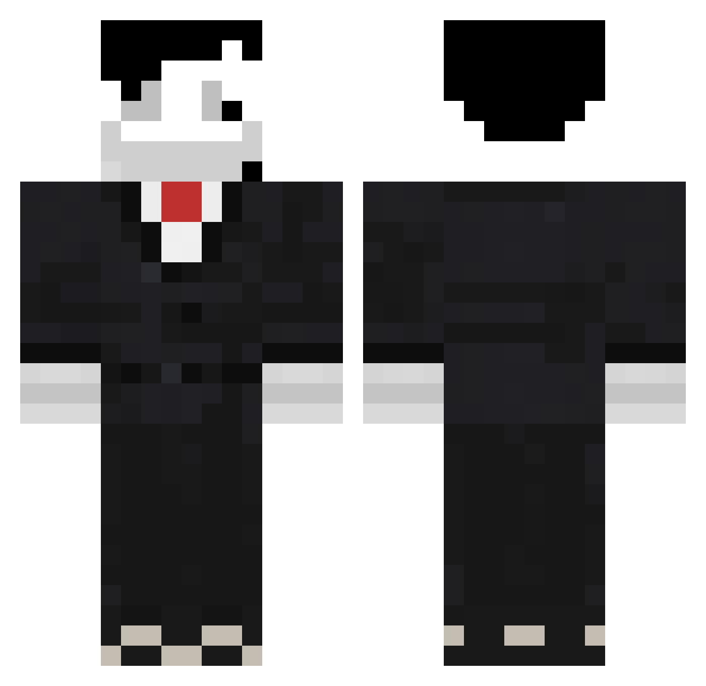 Didix Minecraft skin, front and back view