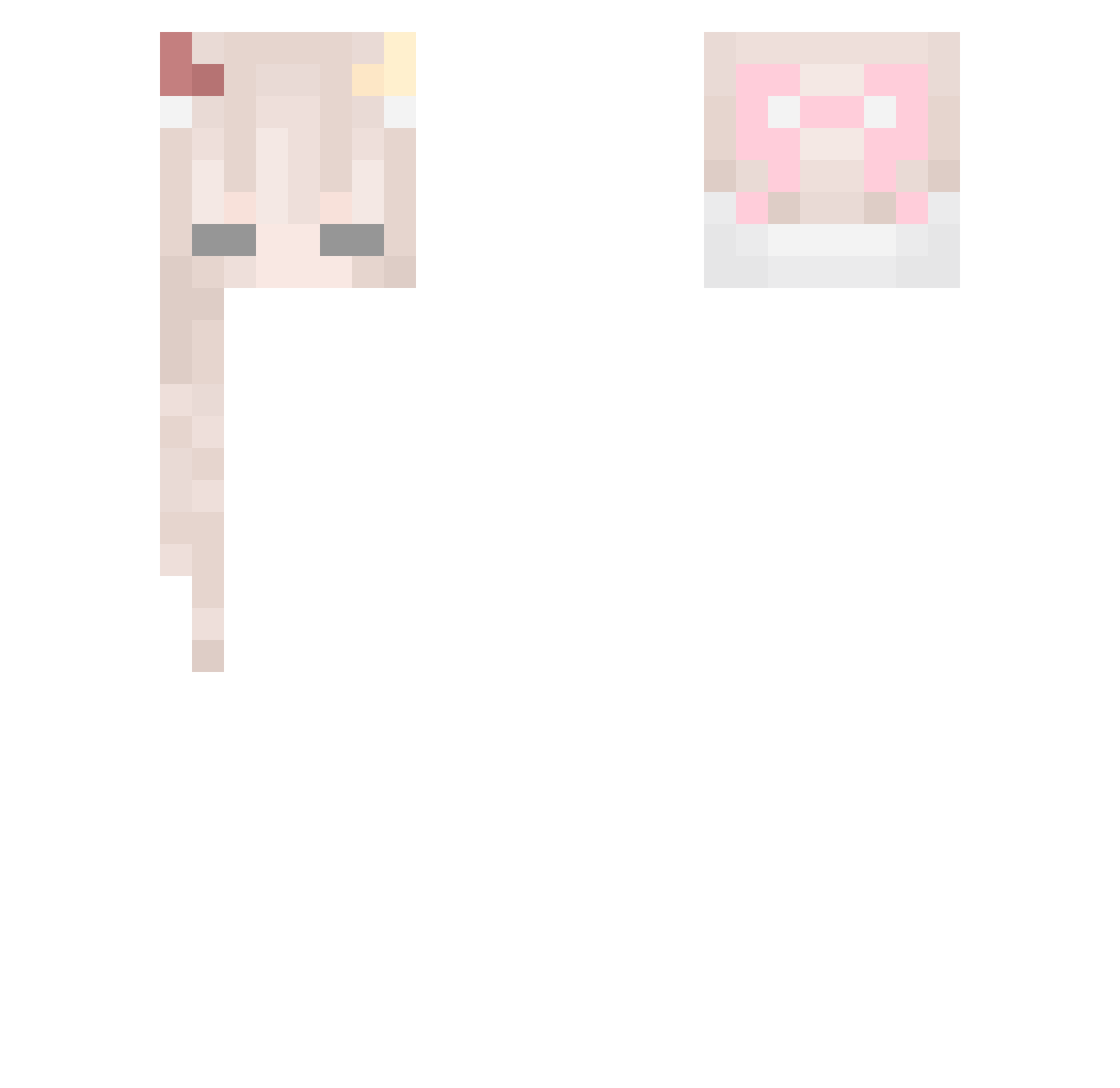NurxN Minecraft skin, front and back view